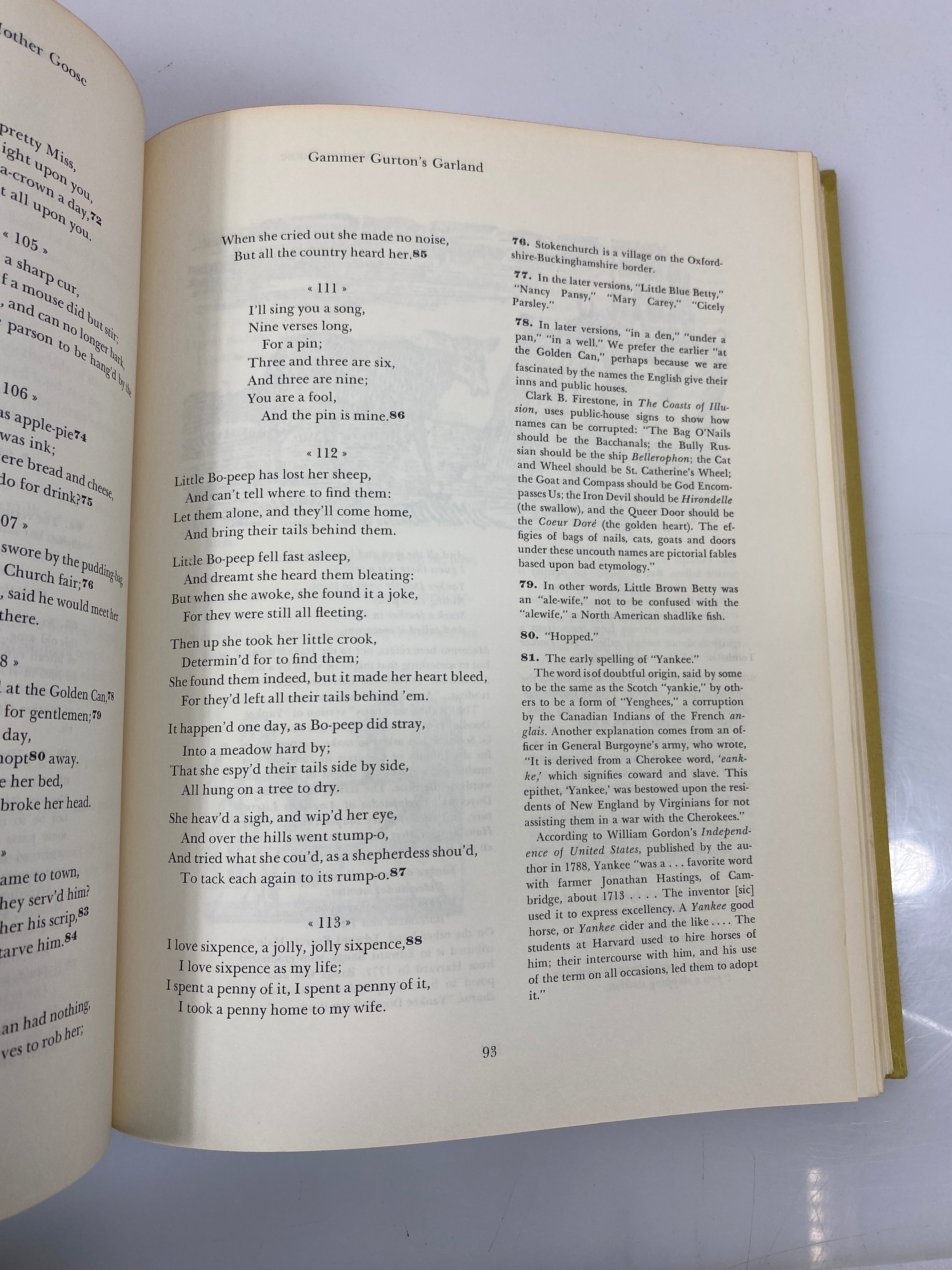 The Annotated Mother Goose Baring-Gould 1962 HC