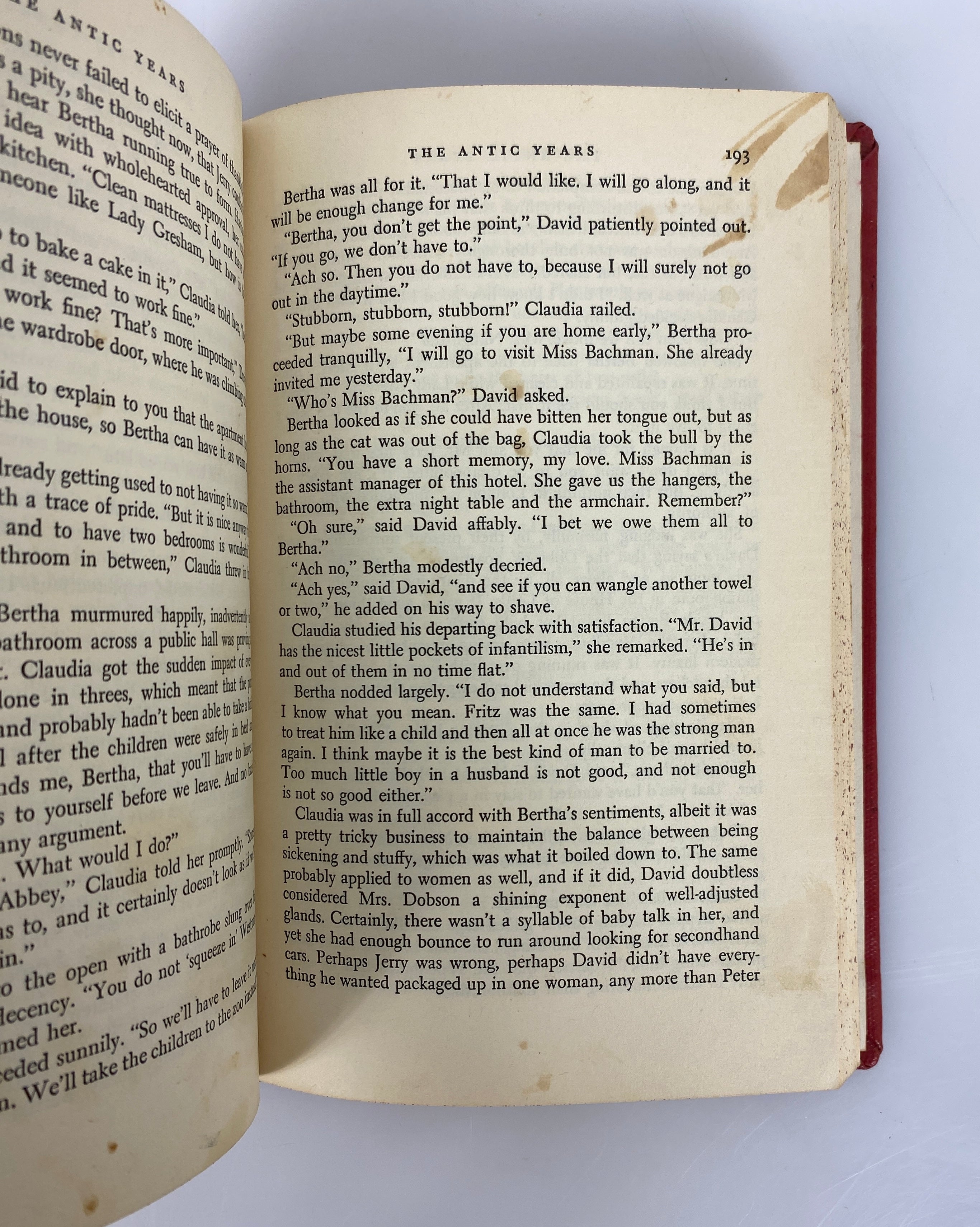 The Antic Years by Rose Franken 1958 1st Edition Vintage Ex-Library HC