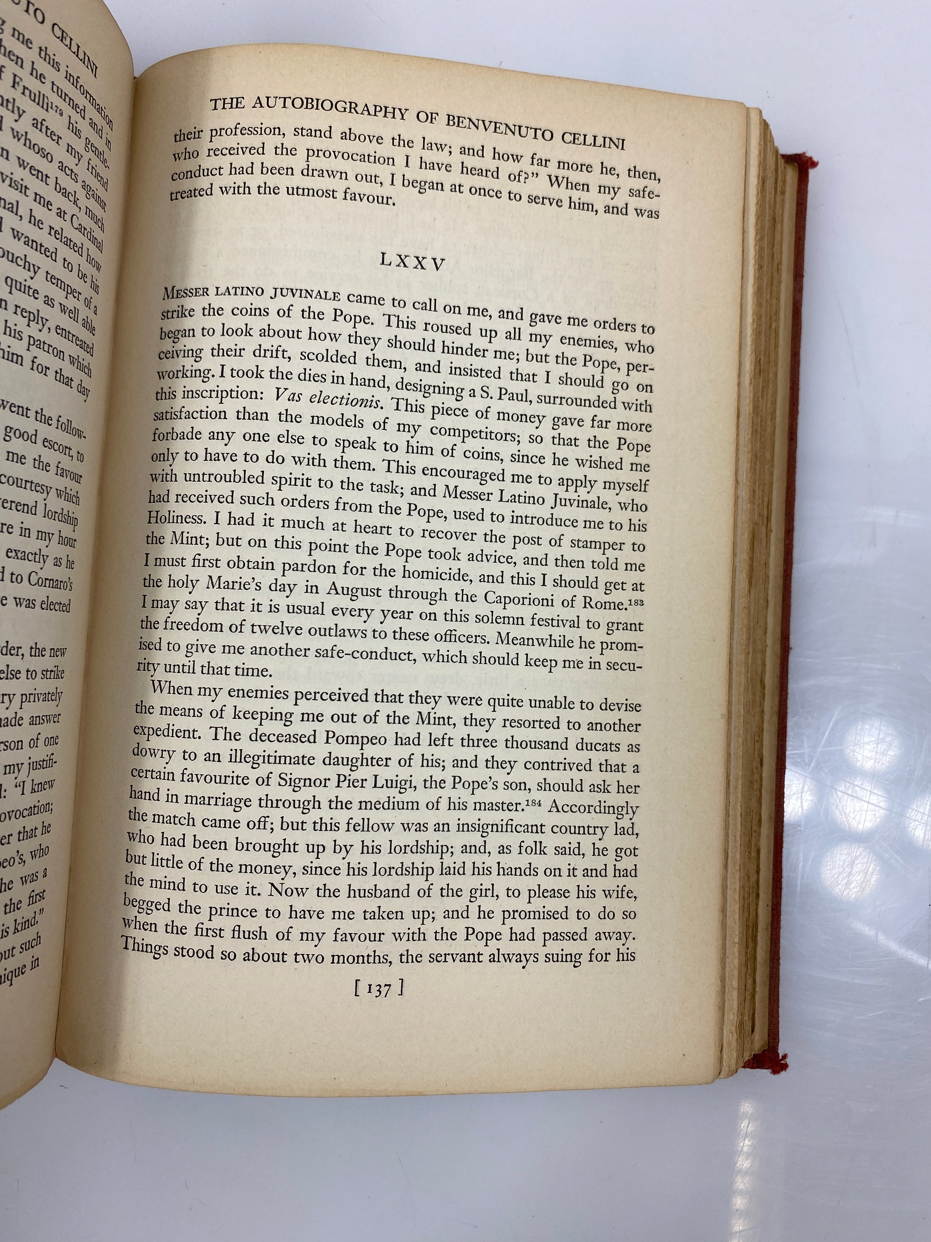 The Autobiography of Benvenuto Cellini by Symonds 1948 HC