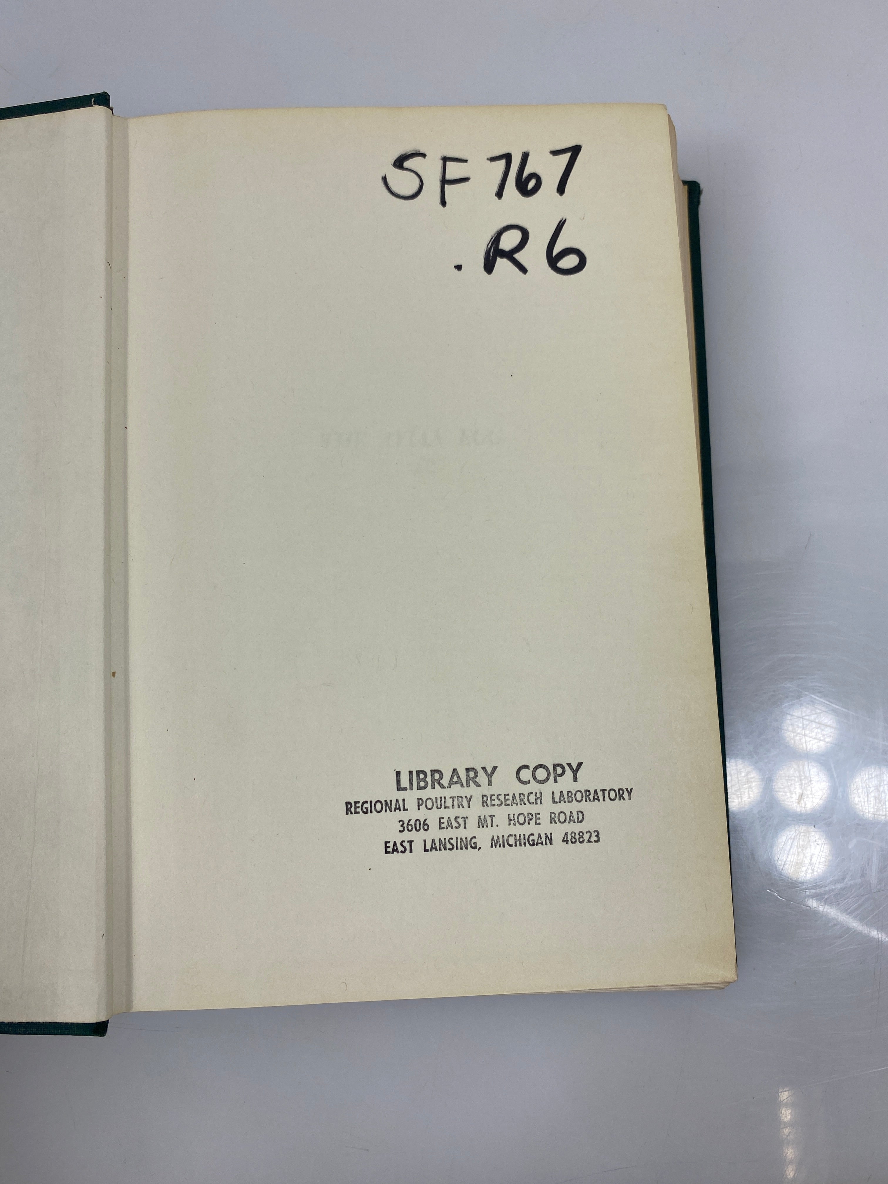 The Avian Egg by Romanoff/Romanoff Ex-library 1949 HC