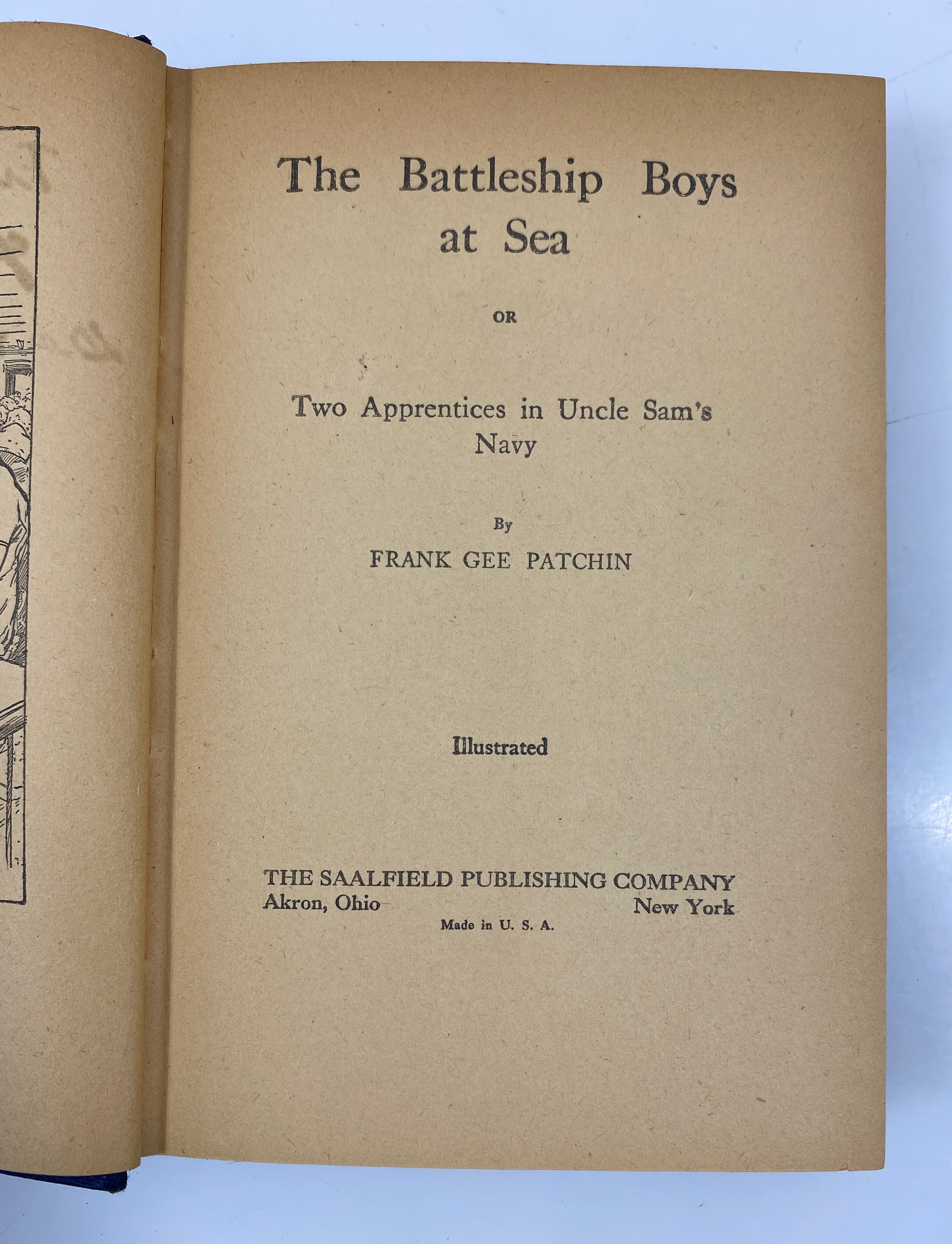 The Battleship Boys at Sea by Patchin Saalfield Publishing 1910 HCDJ