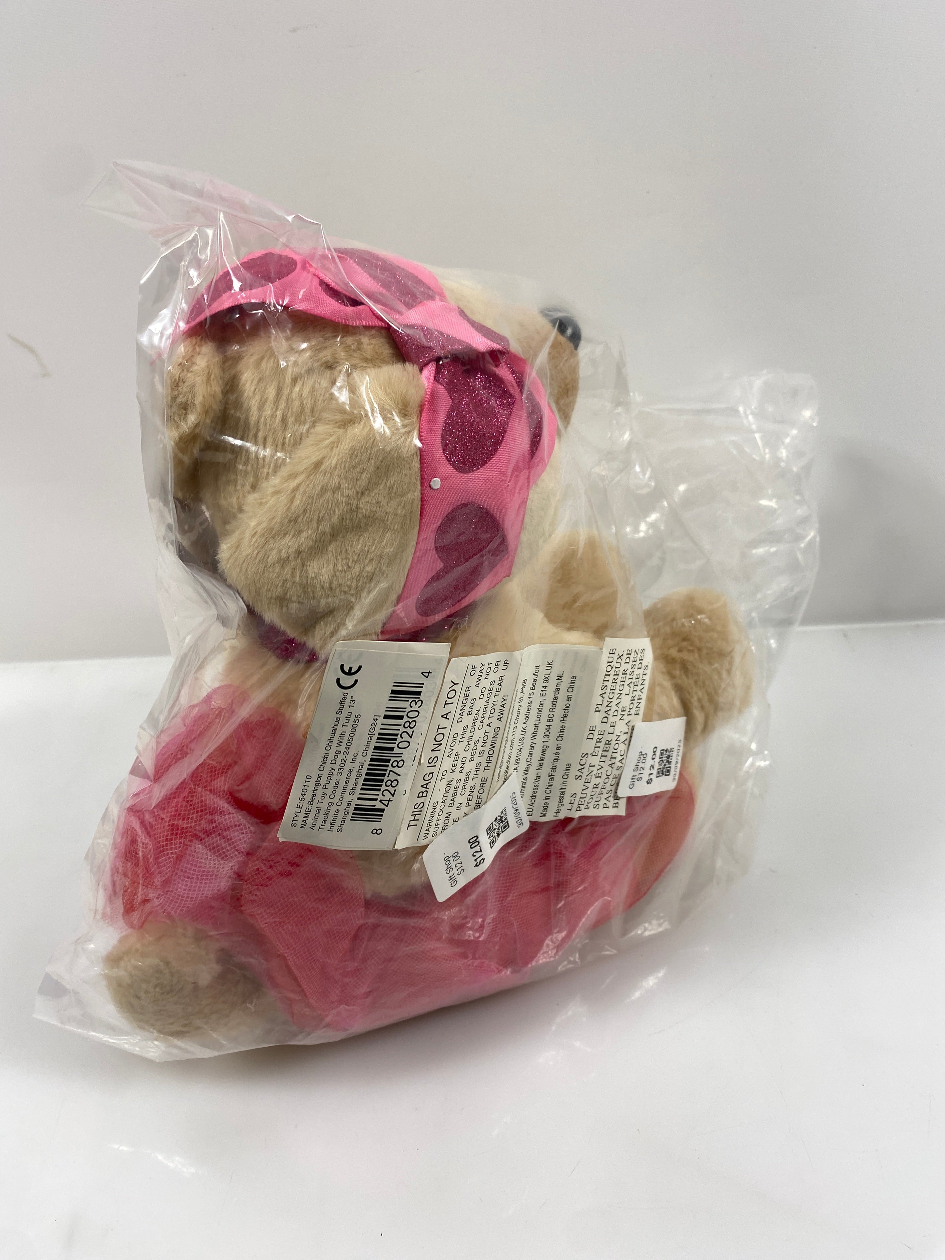 The Bearington Boutique Collection Pink Tutu Chihuahua Plush Toy