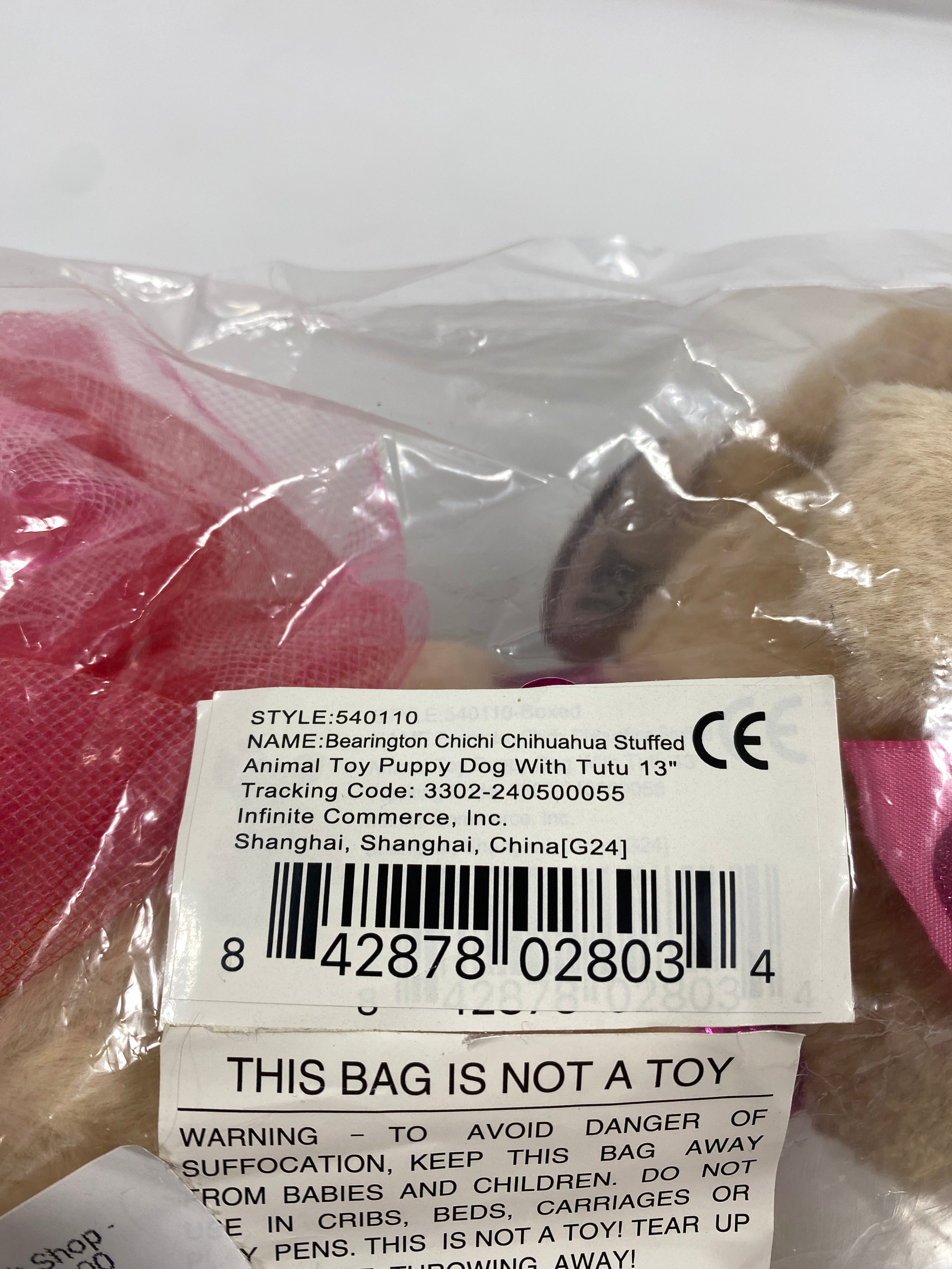 The Bearington Boutique Collection Pink Tutu Chihuahua Plush Toy
