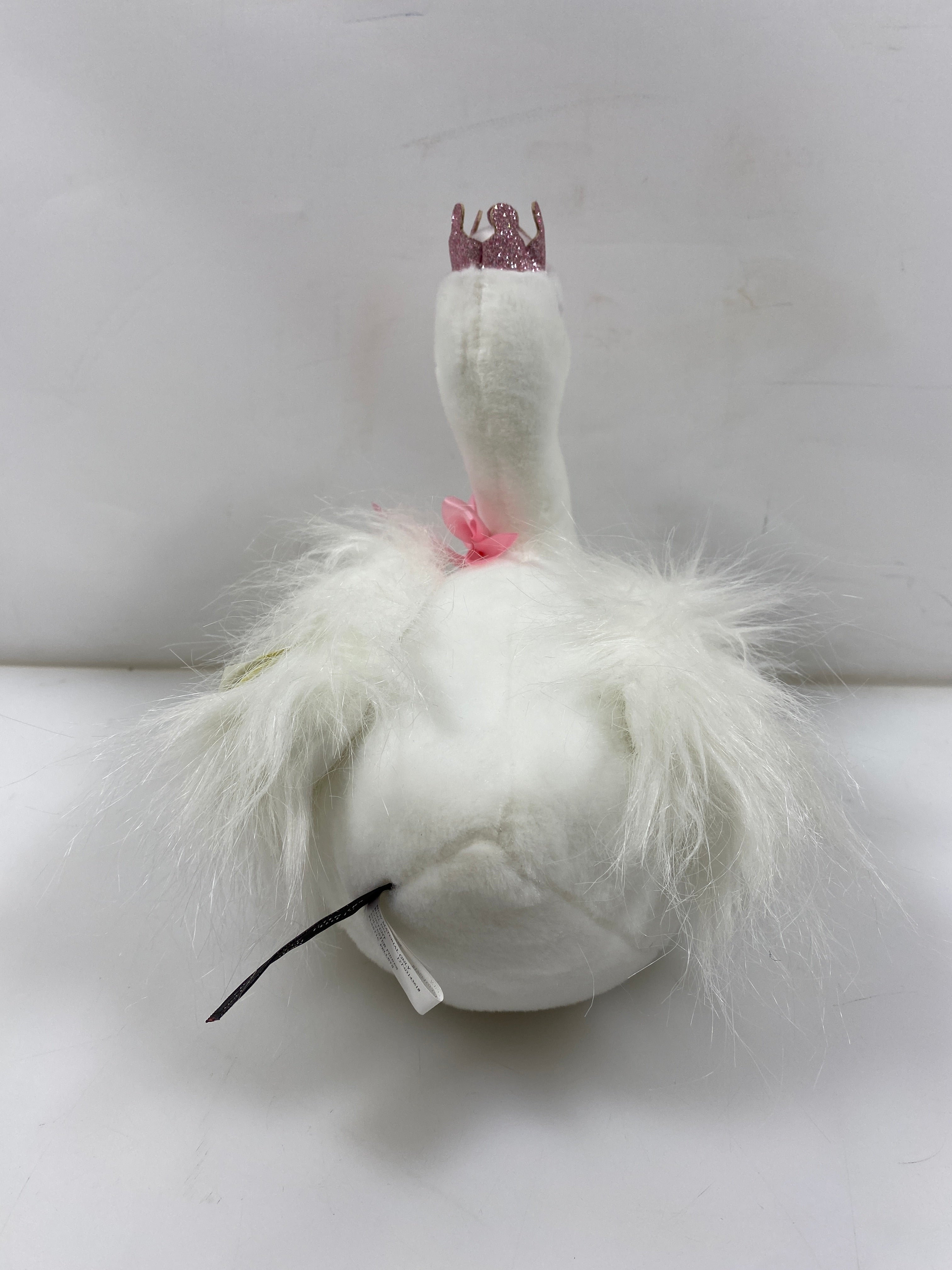 The Bearington Collection Pink Princess Swan Plush Toy