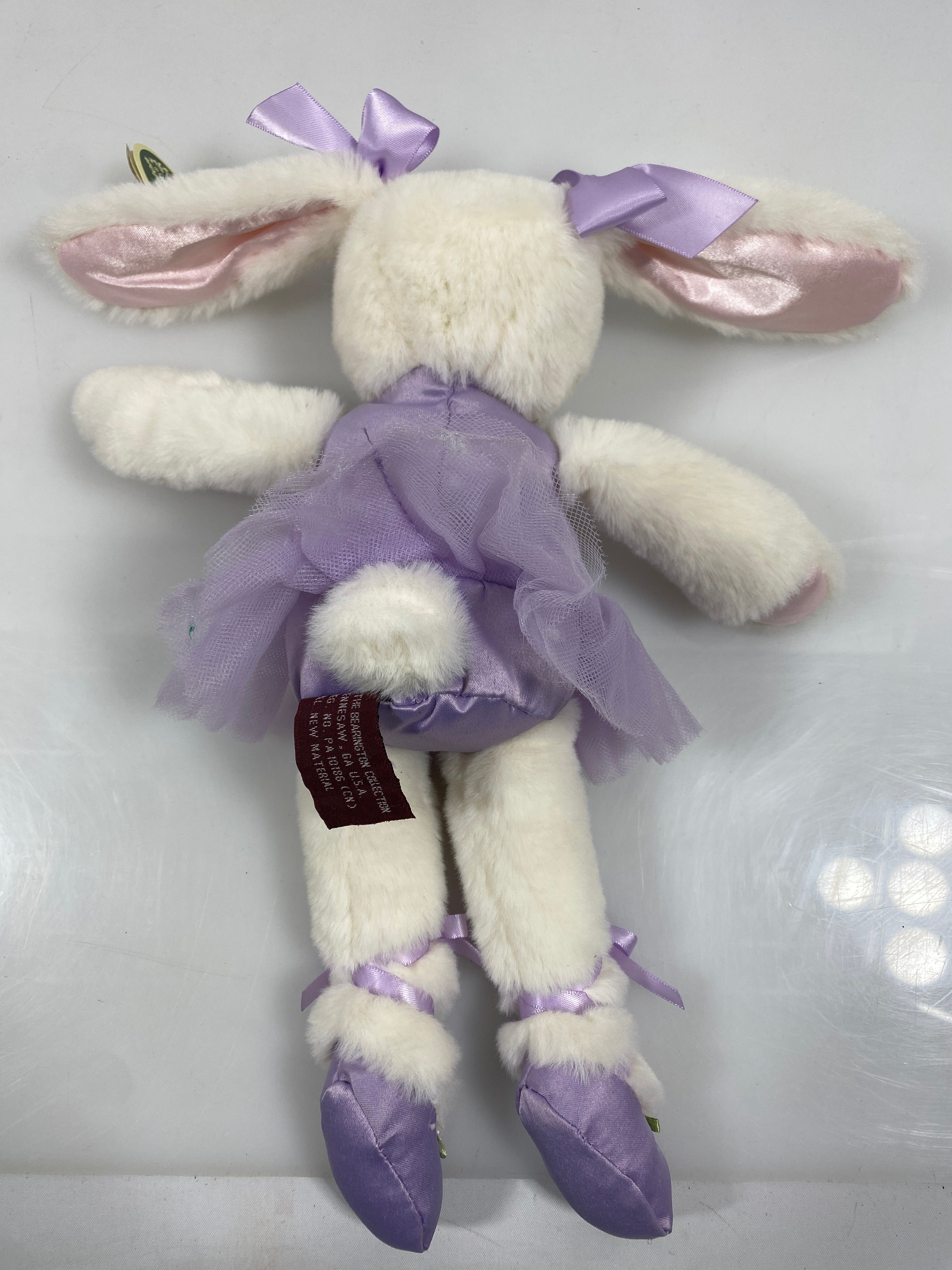 The Bearington Collection Purple Ballerina Bunny Plush Toy