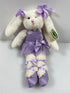 The Bearington Collection Purple Ballerina Bunny Plush Toy