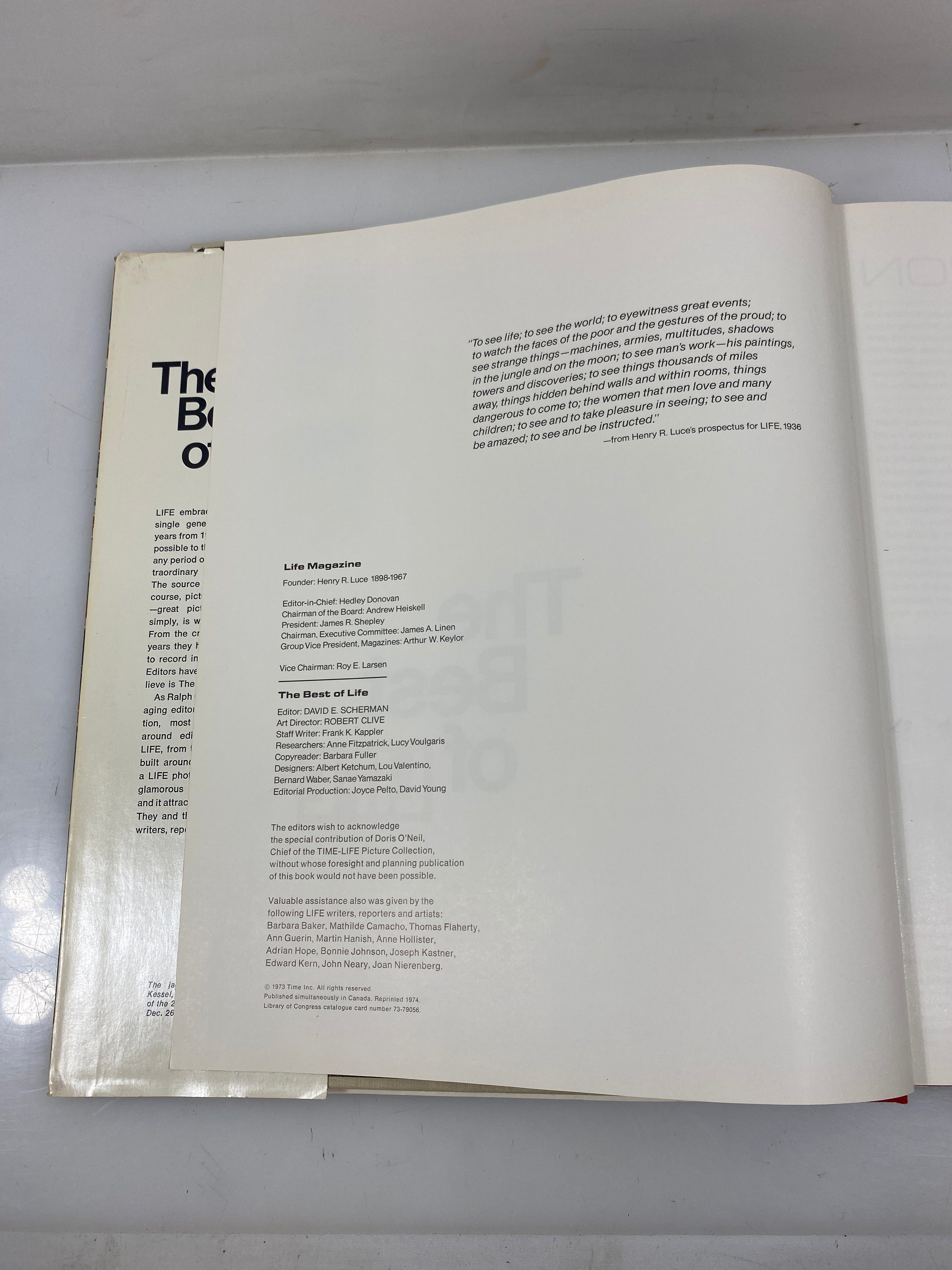 The Best of Life Time-Life Books  1973 HCDJ