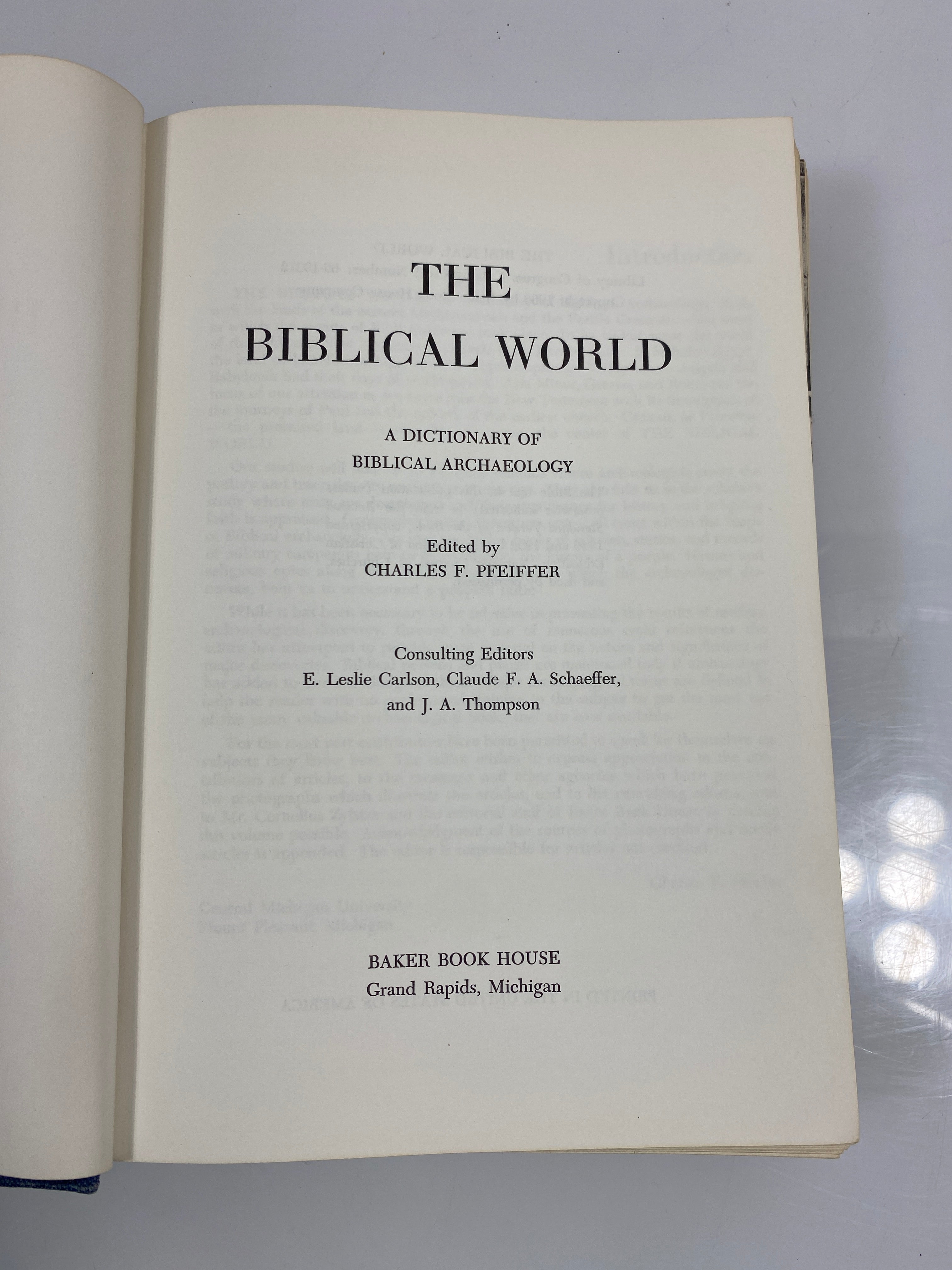 The Biblical World by Pfeiffer Baker Book House 1966 HCDJ