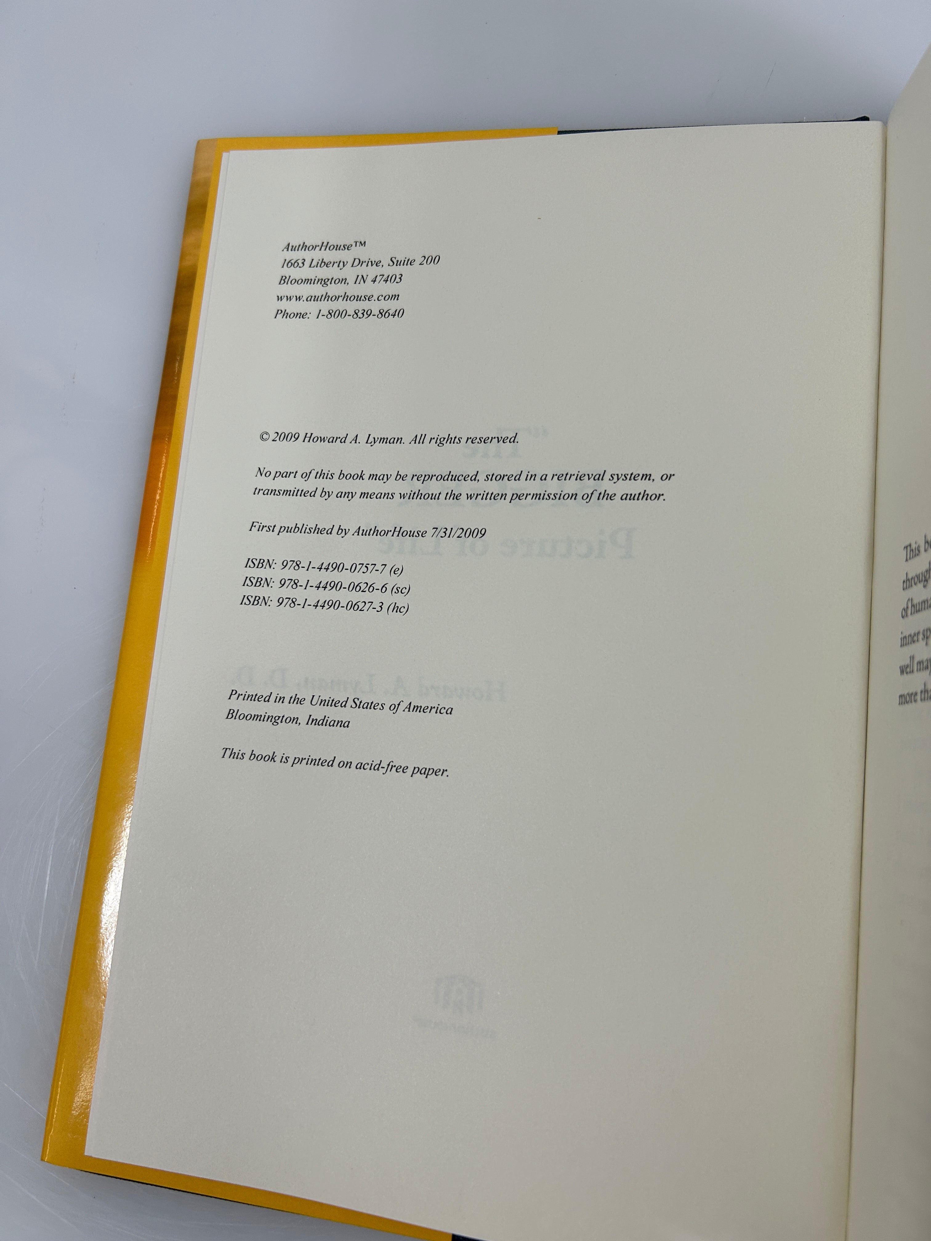 The Bigger Picture signed by Howard A Lyman with ephemera HCDJ