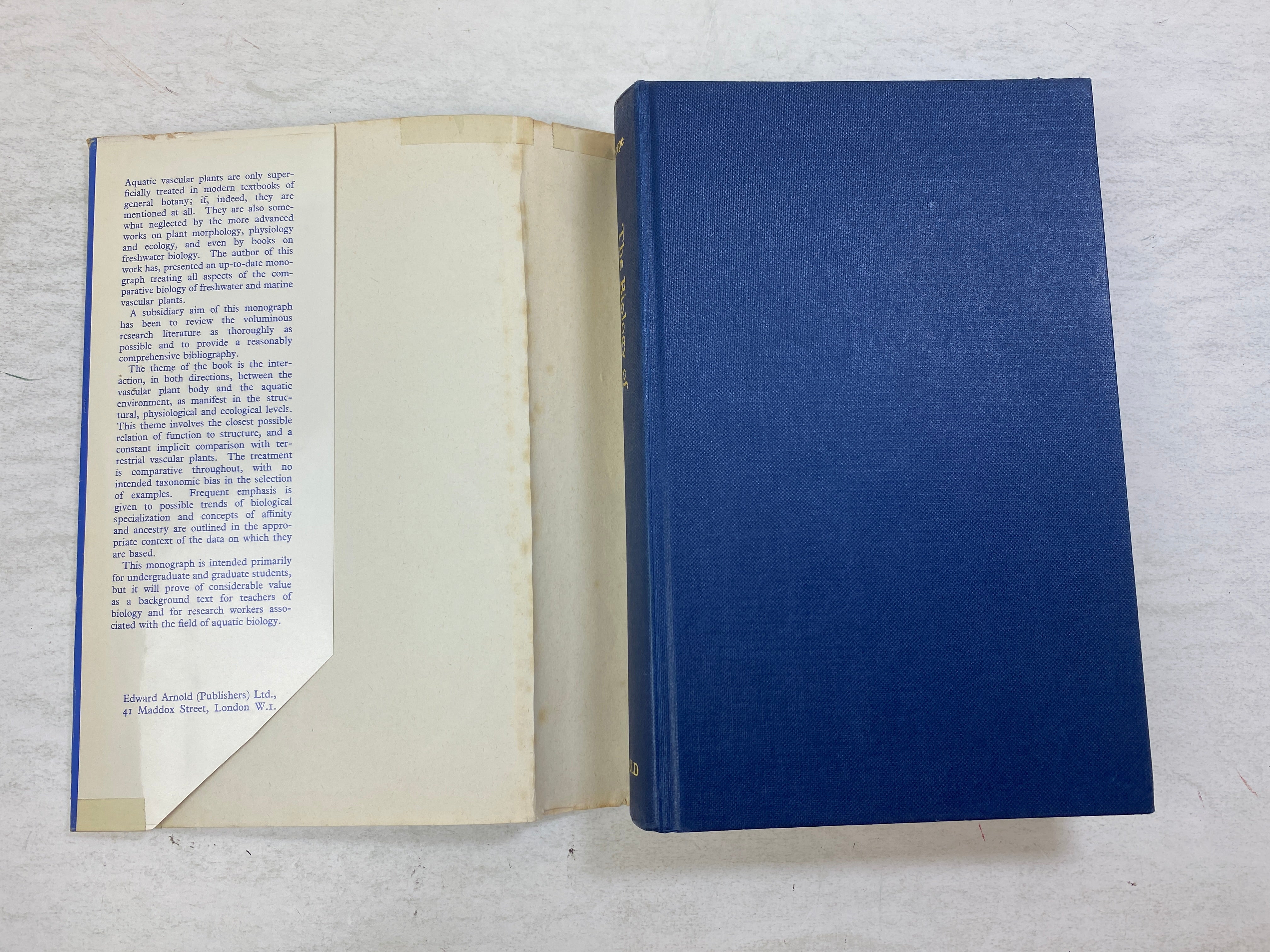 The Biology of Aquatic Vascular Plants by Sculthorpe 1967 HCDJ