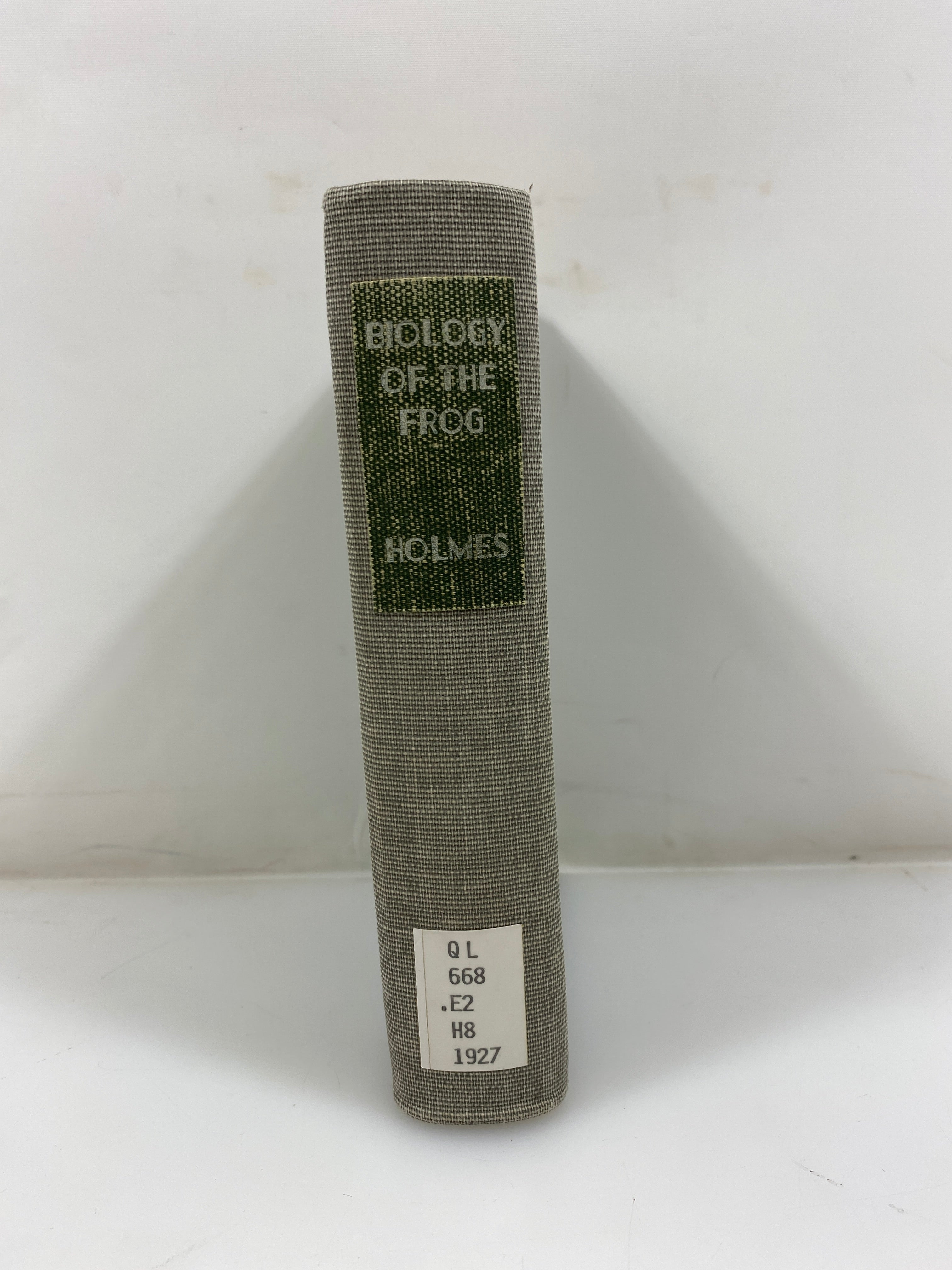 The Biology of the Frog by Holmes 4th Ed. Ex-library 1927 HC