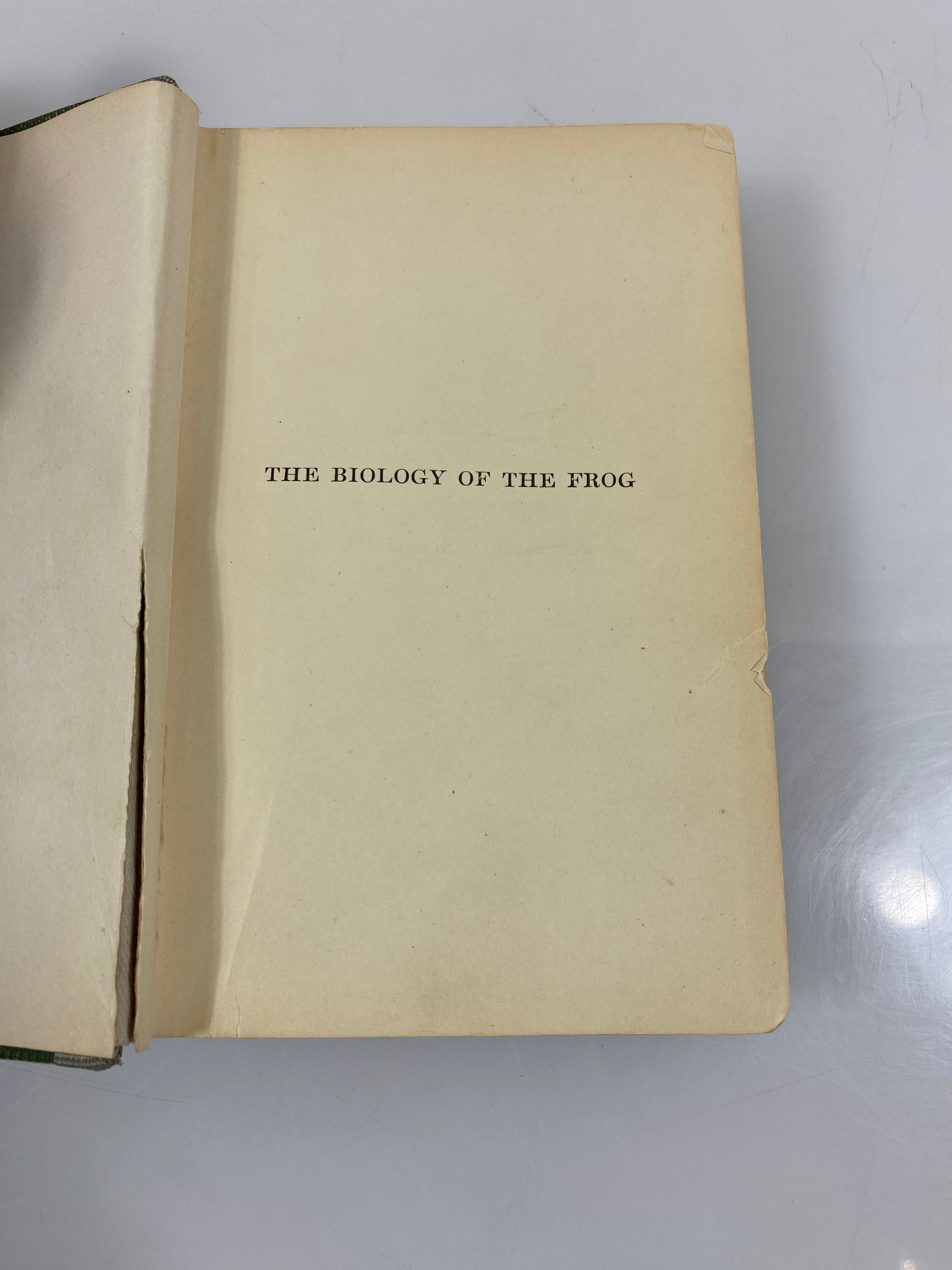 The Biology of the Frog by Holmes 4th Ed. Ex-library 1927 HC