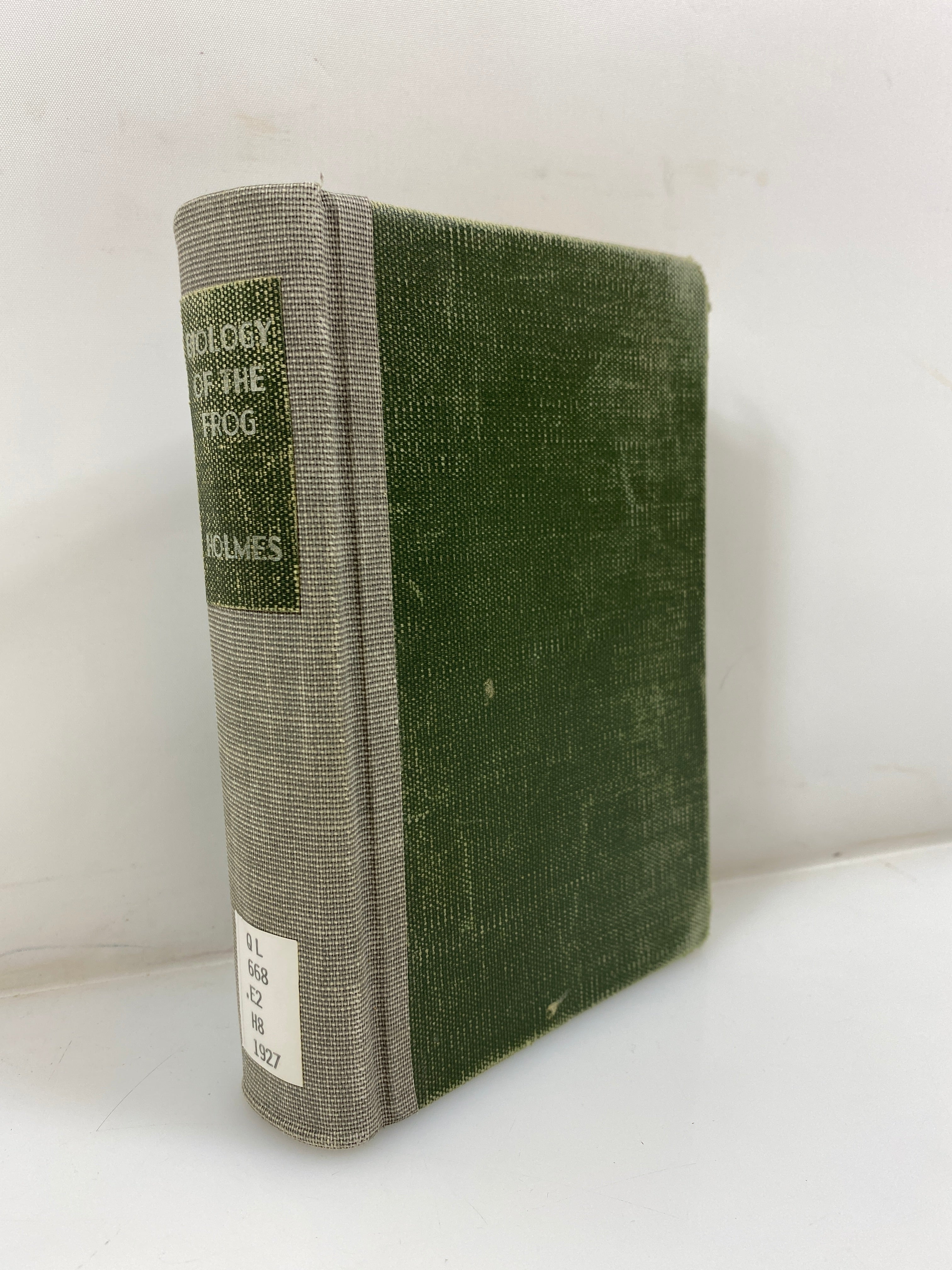 The Biology of the Frog by Holmes 4th Ed. Ex-library 1927 HC