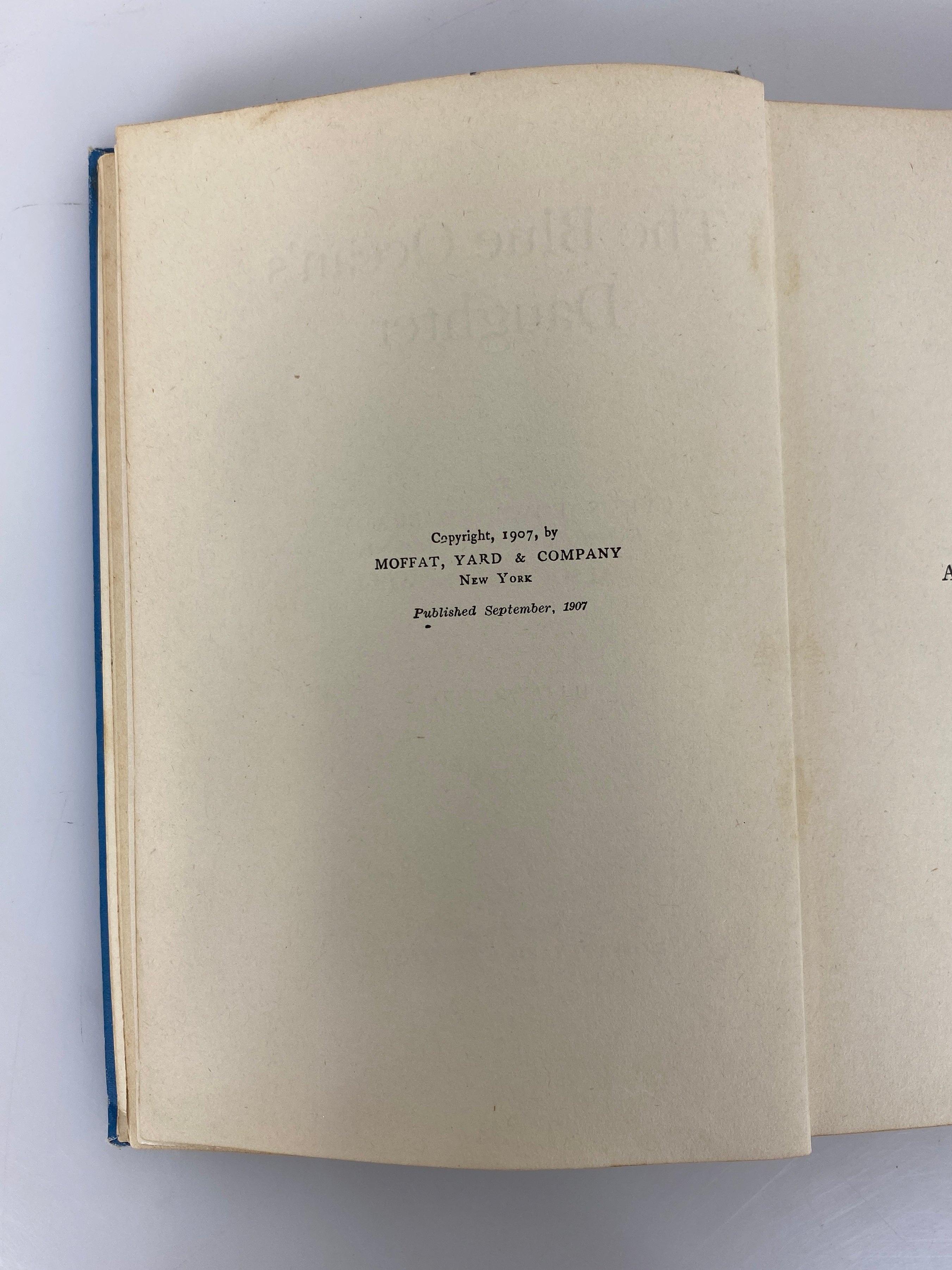 The Blue Ocean's Daughter by Cyrus Townsend Brady 1907 Antique HC