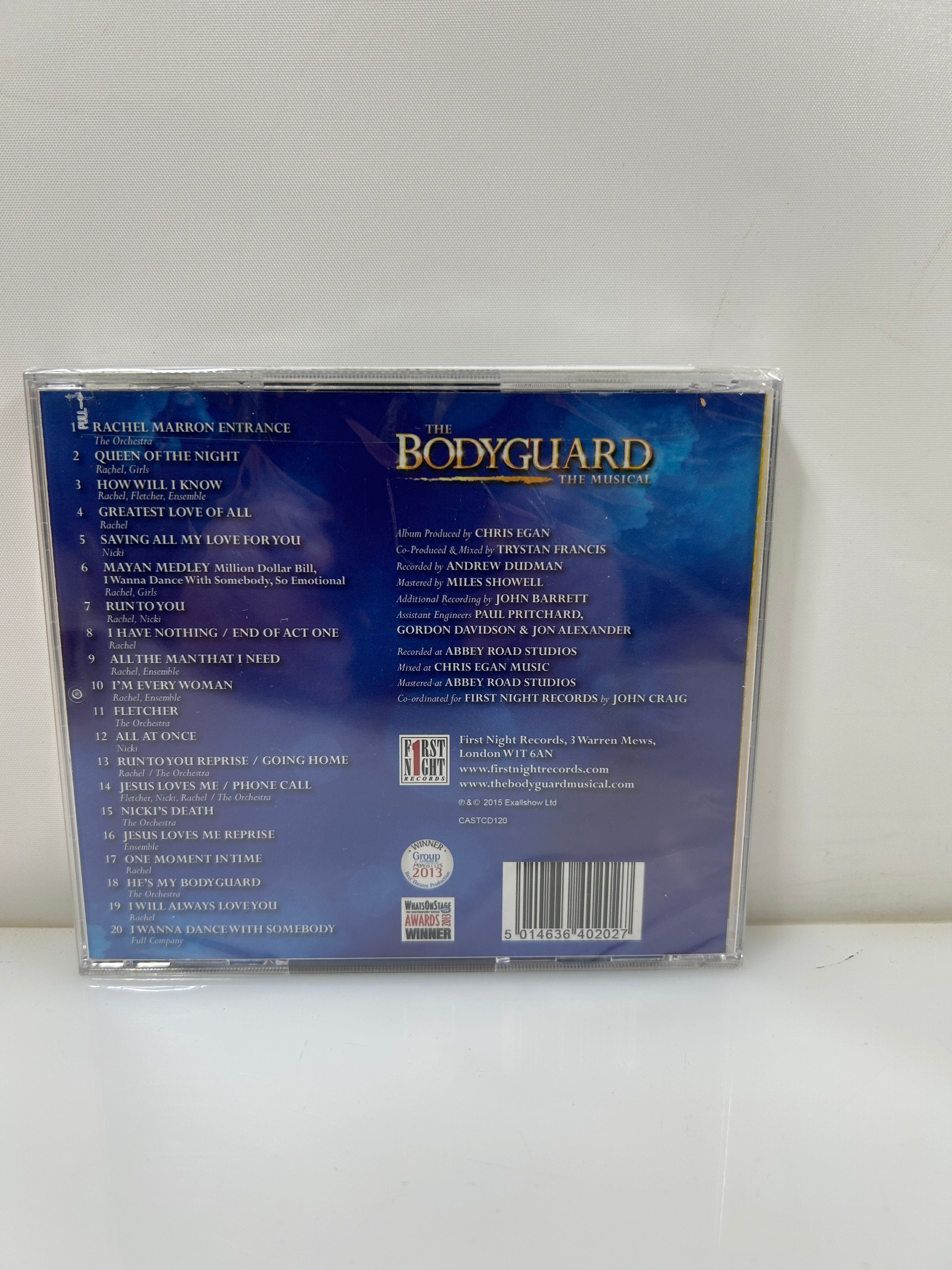 The Bodyguard the Musical World Premiere Cast Recording CD