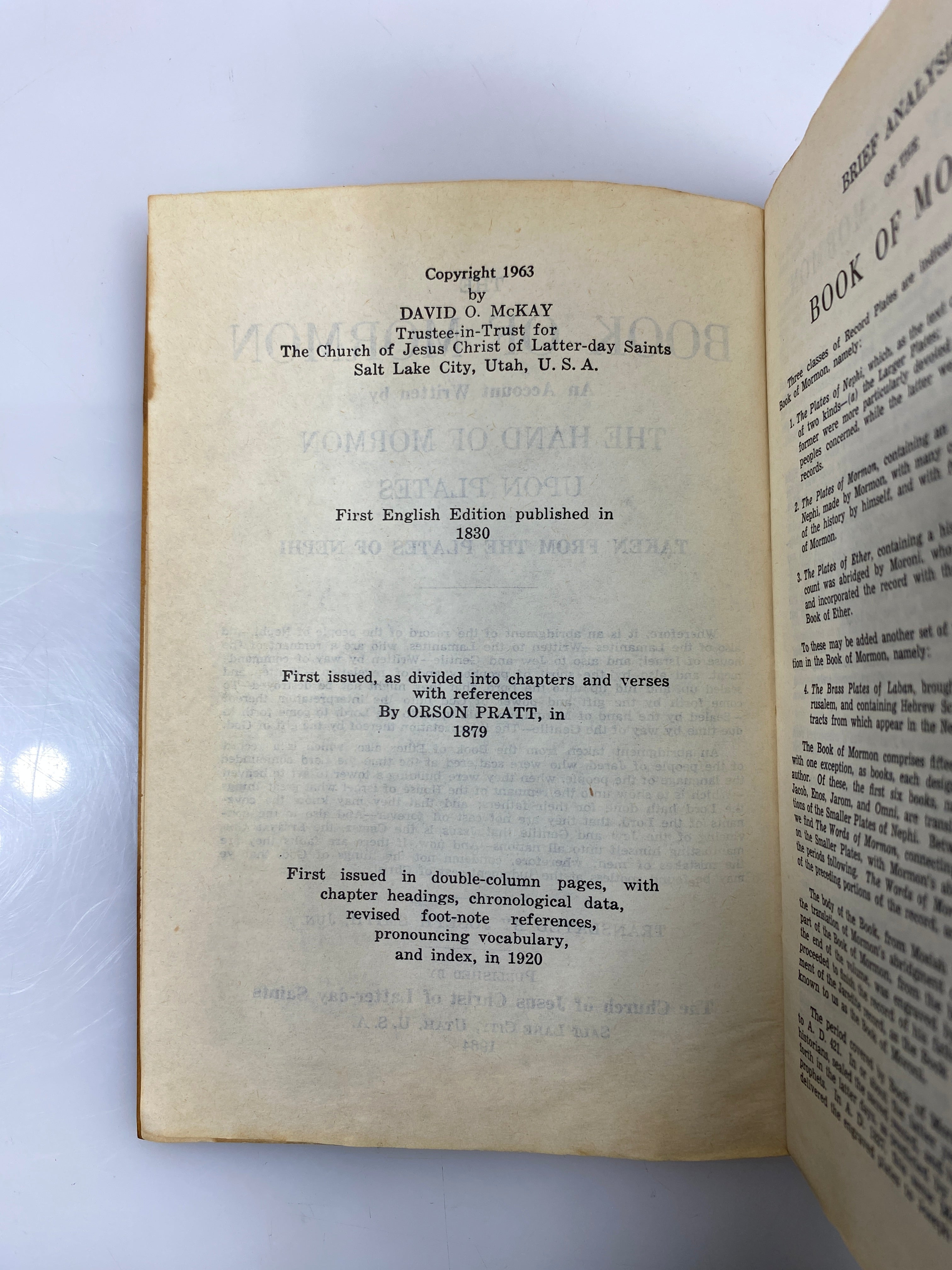 The Book of Mormon Joseph Smith 1964 HC
