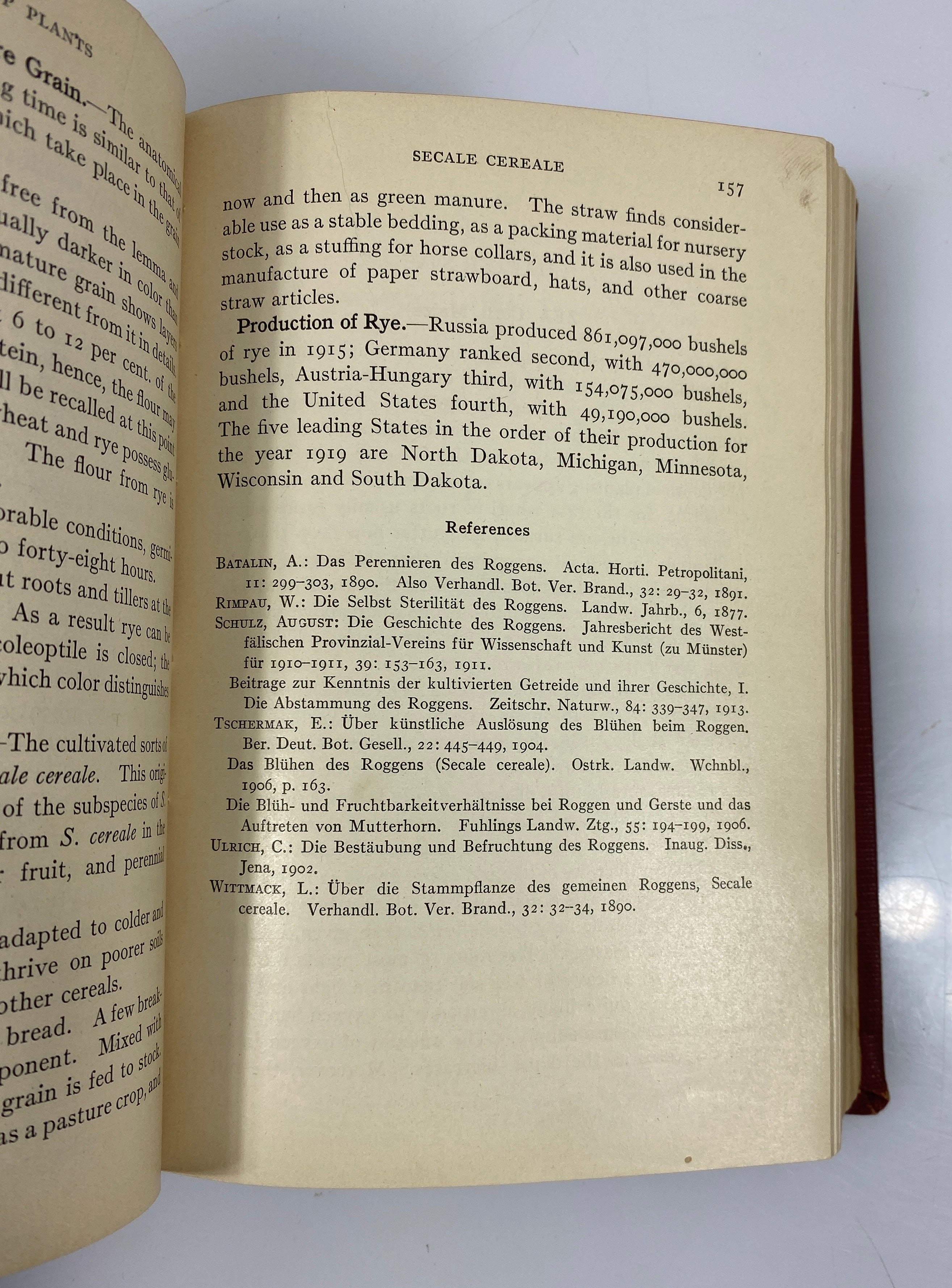 The Botany of Crop Plants by Robbins 2nd Edition 1924 Ex-Library HC