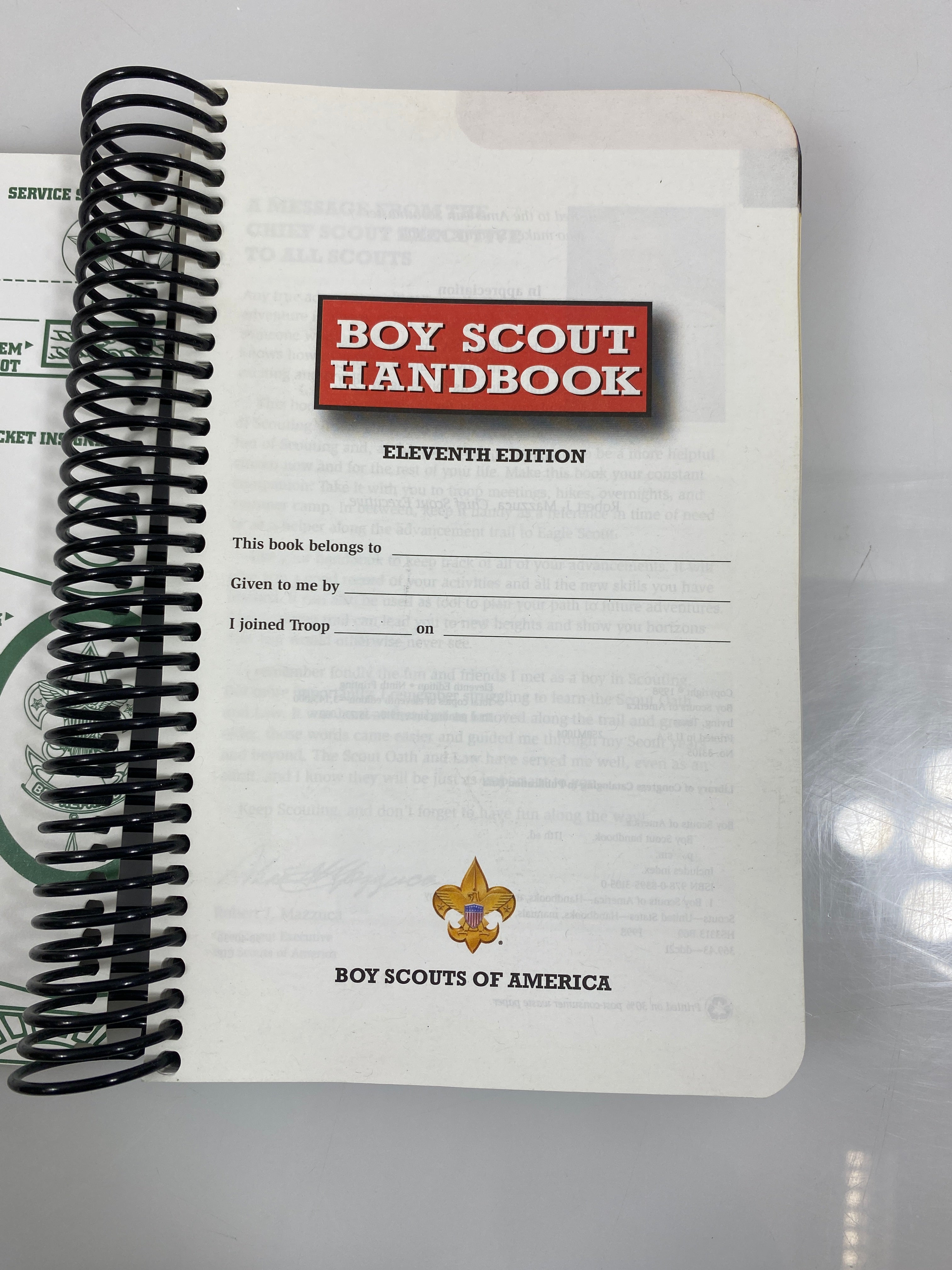 The Boy Scout Handbook 1998 Spiral Bound