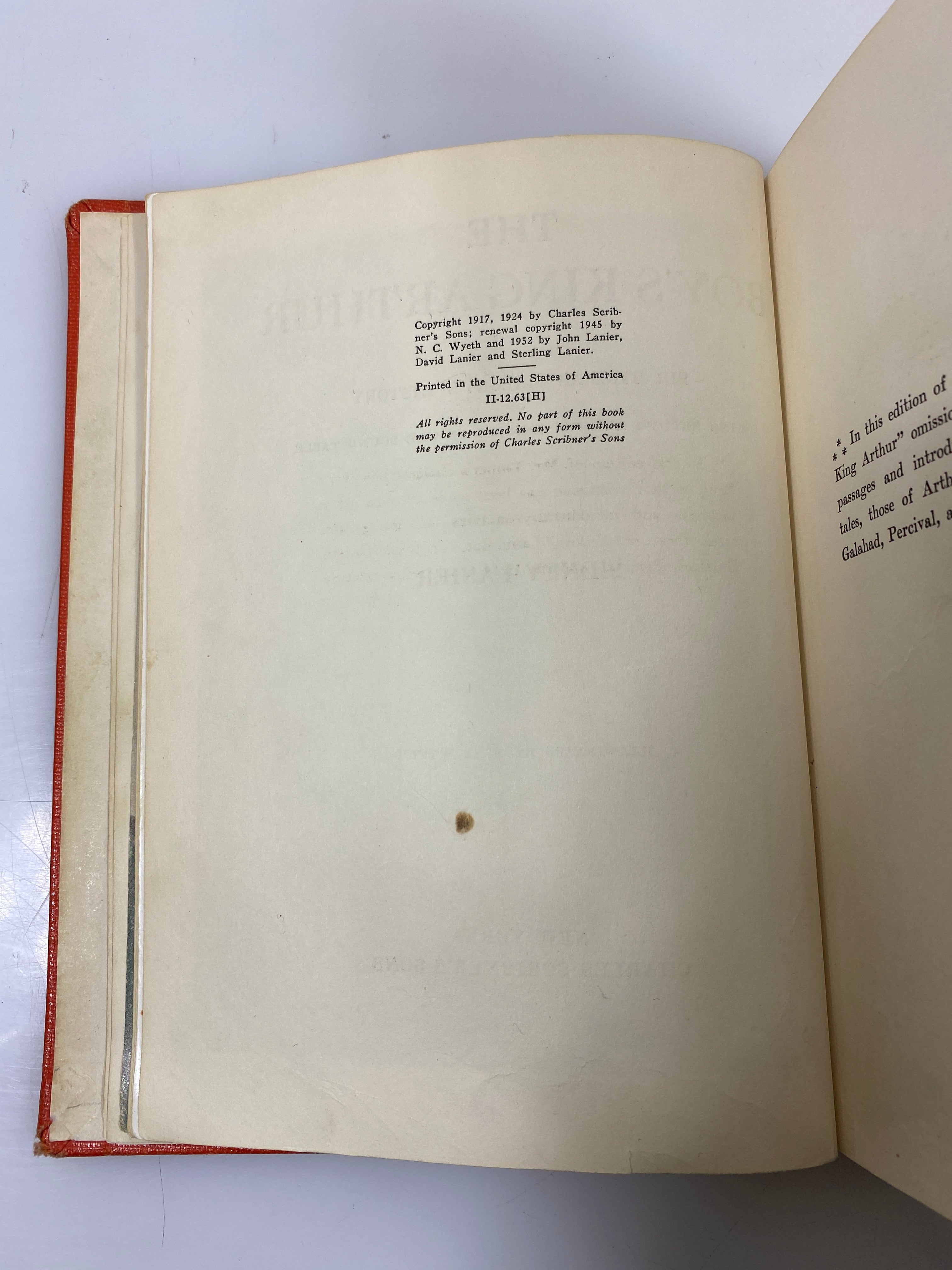 The Boy's King Arthur by Malory Ex-library 1924 HC
