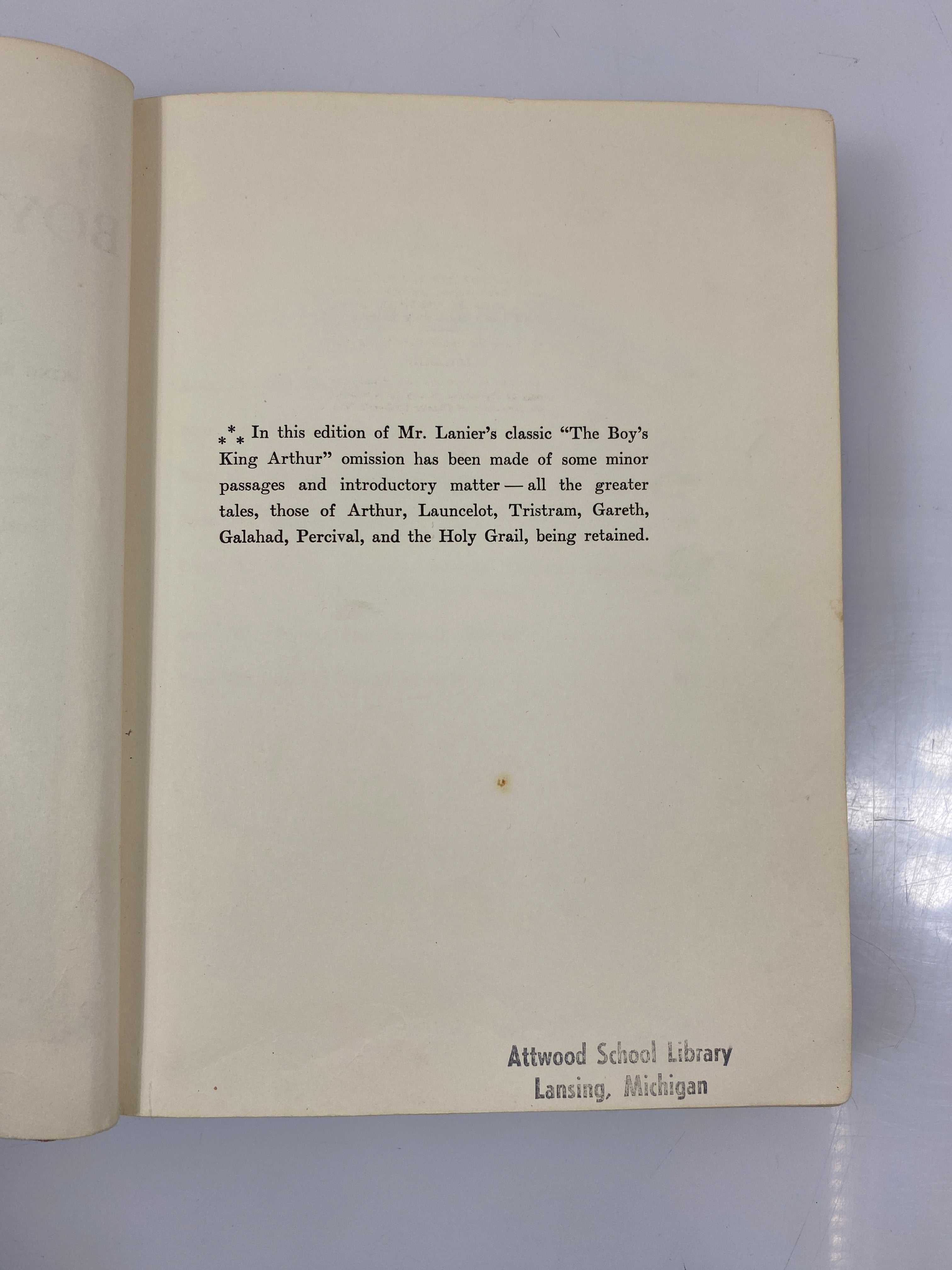 The Boy's King Arthur by Malory Ex-library 1924 HC