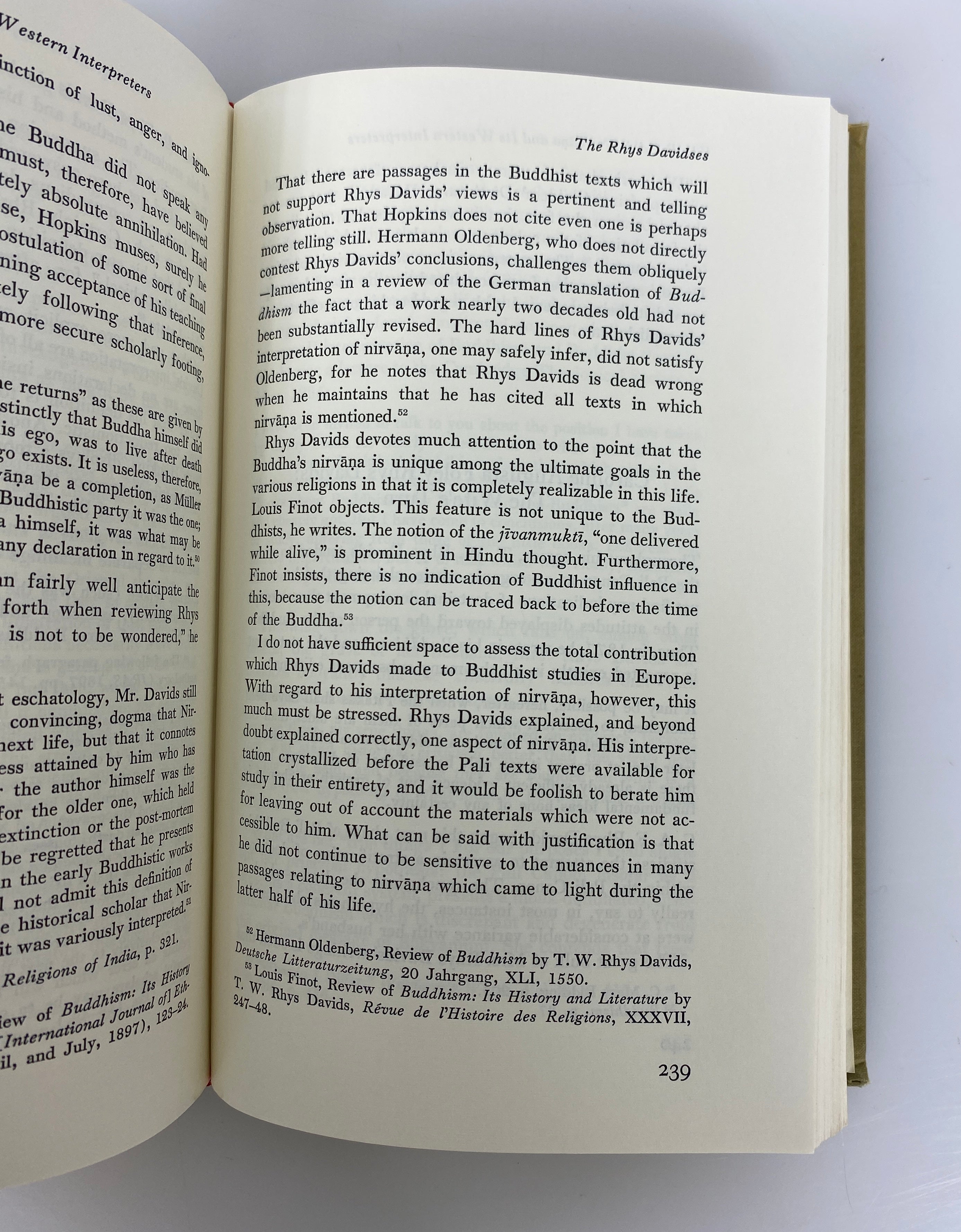 The Buddhist Nirvana & Its Western Interpreters  by Welbon 1968 Ex-Library HC