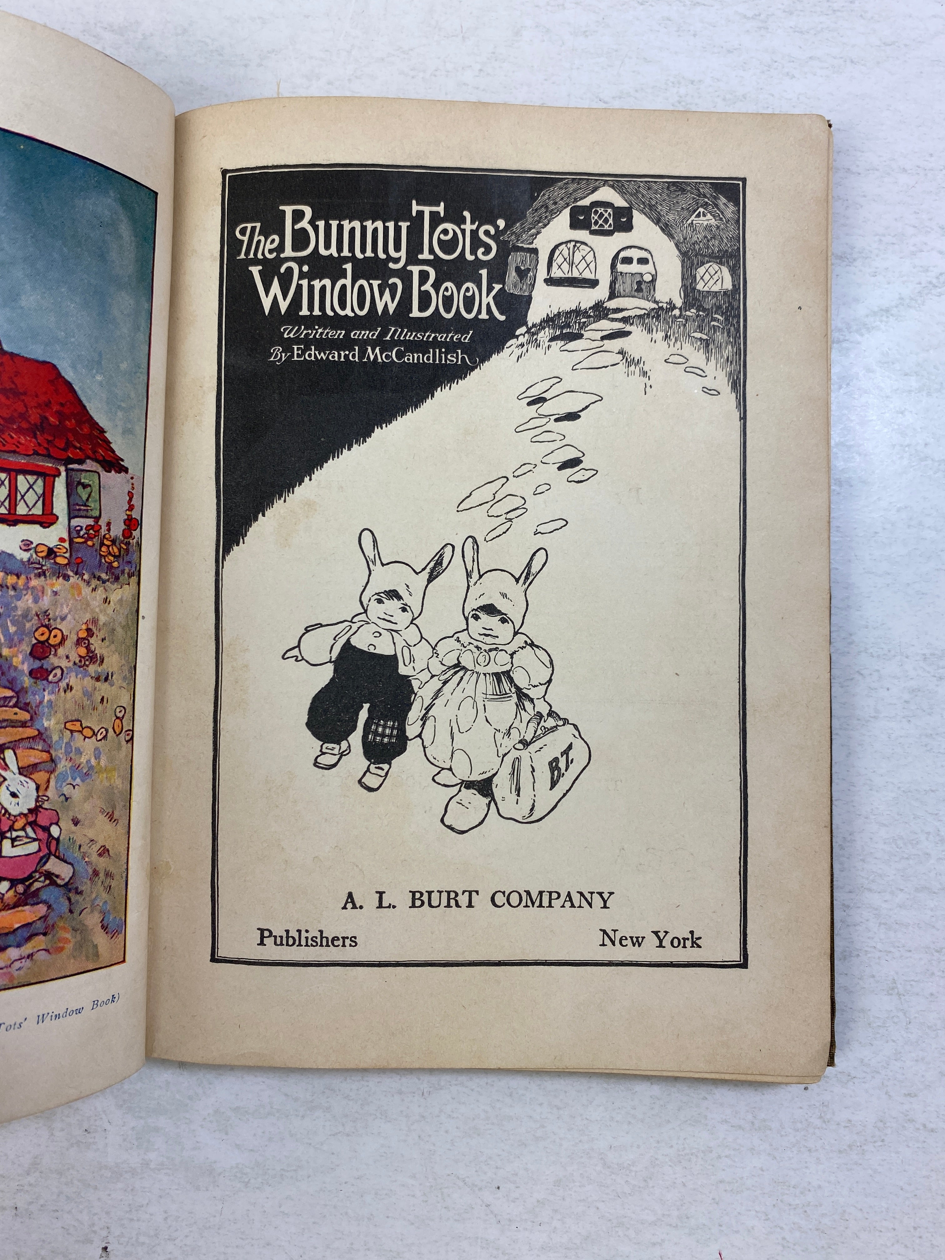 The Bunny Tots' Window Book by McCandlish 1928 HC