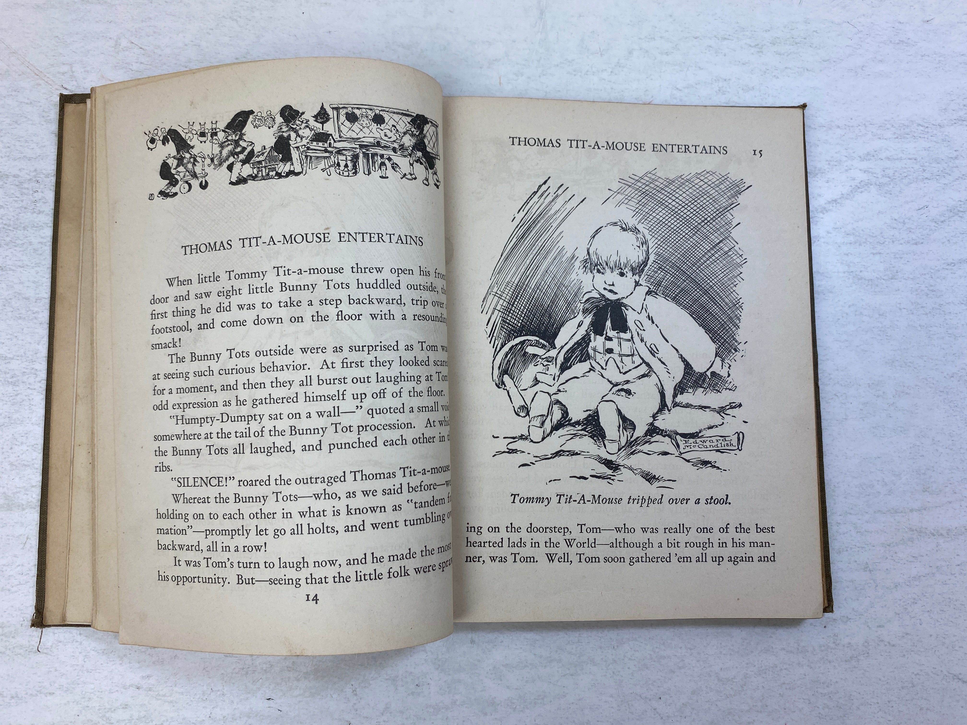 The Bunny Tots' Window Book by McCandlish 1928 HC