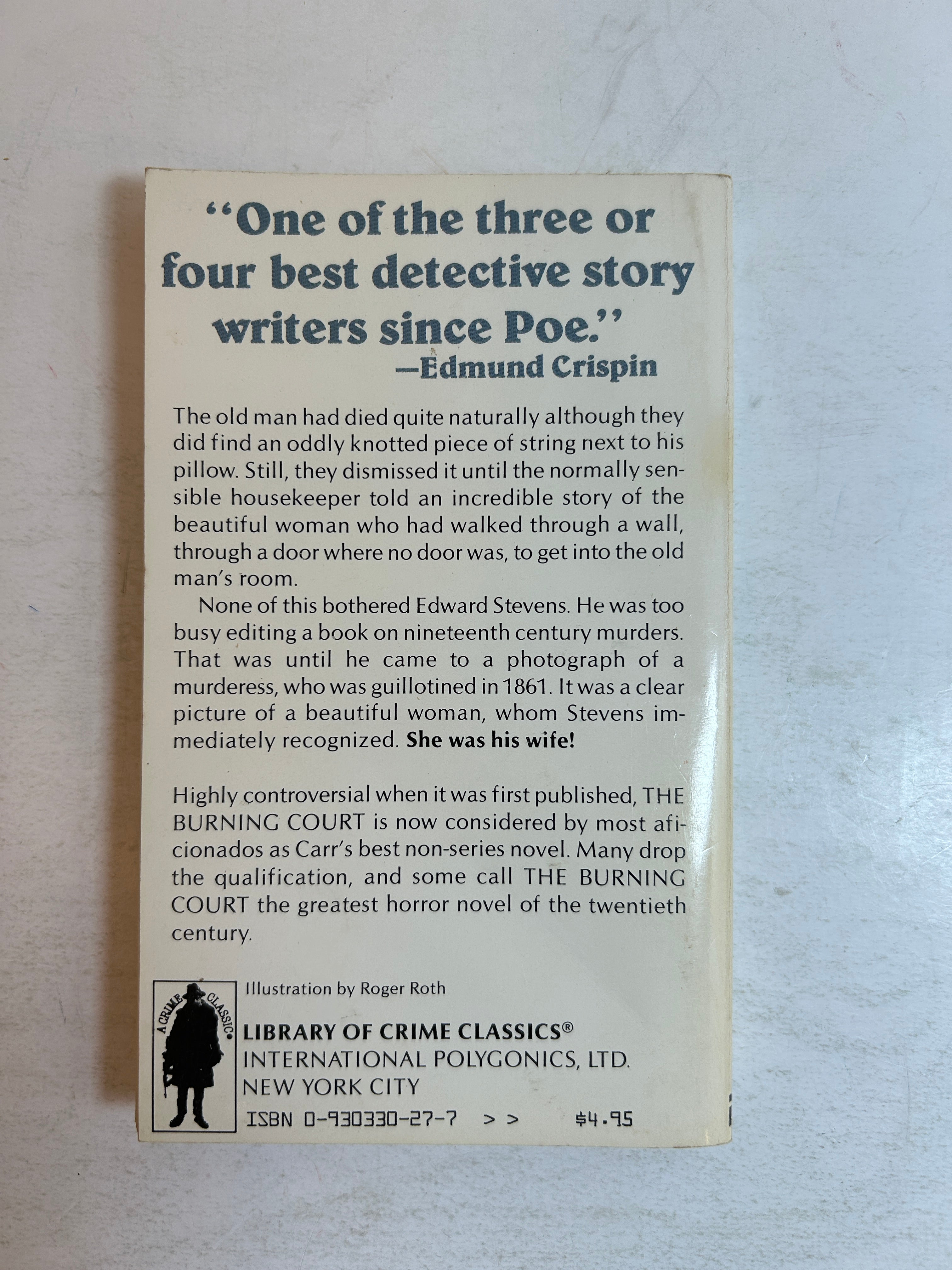 The Burning Court by John Dickson Carr 1985 International Polygonics SC