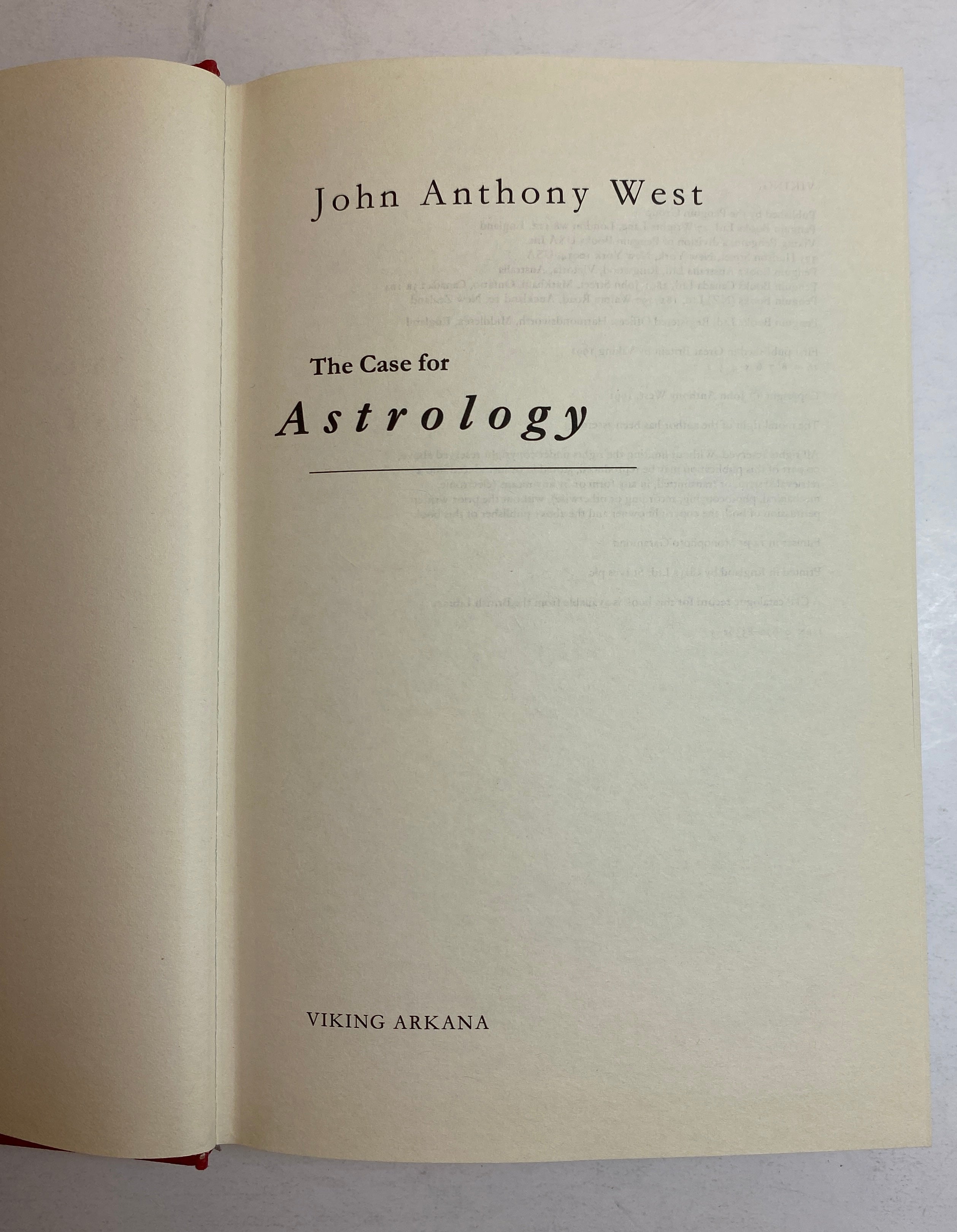 The Case for Astrology John Anthony West 1991 Signed First Printing HC DJ
