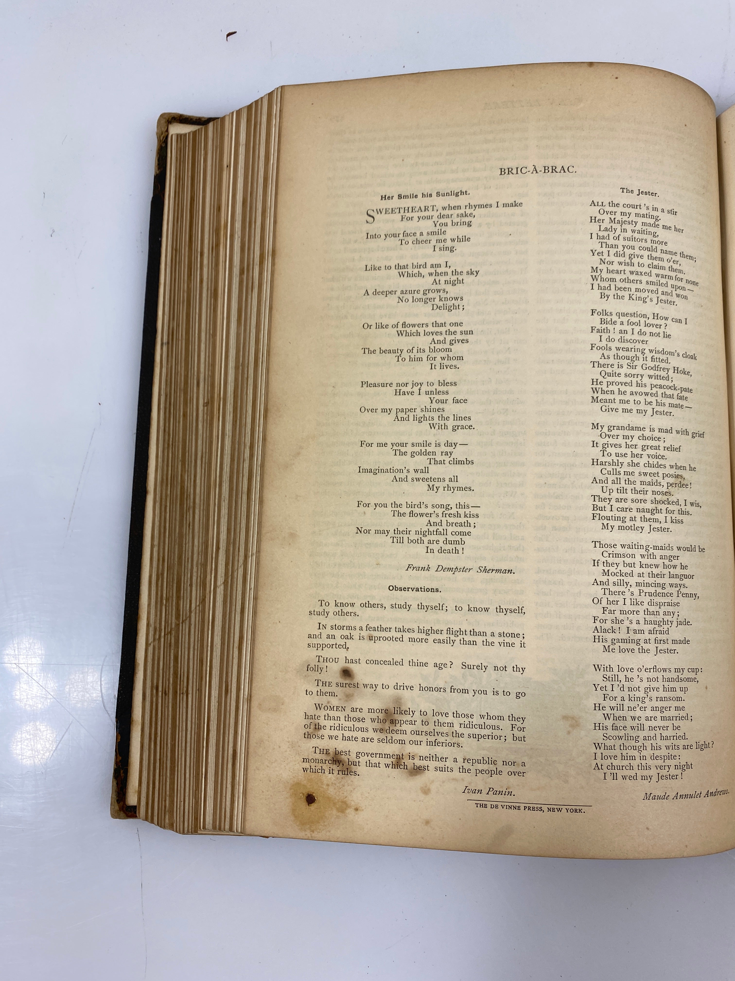The Century Magazine November 1888-April 1889 Vol XXXVII Leather Bound