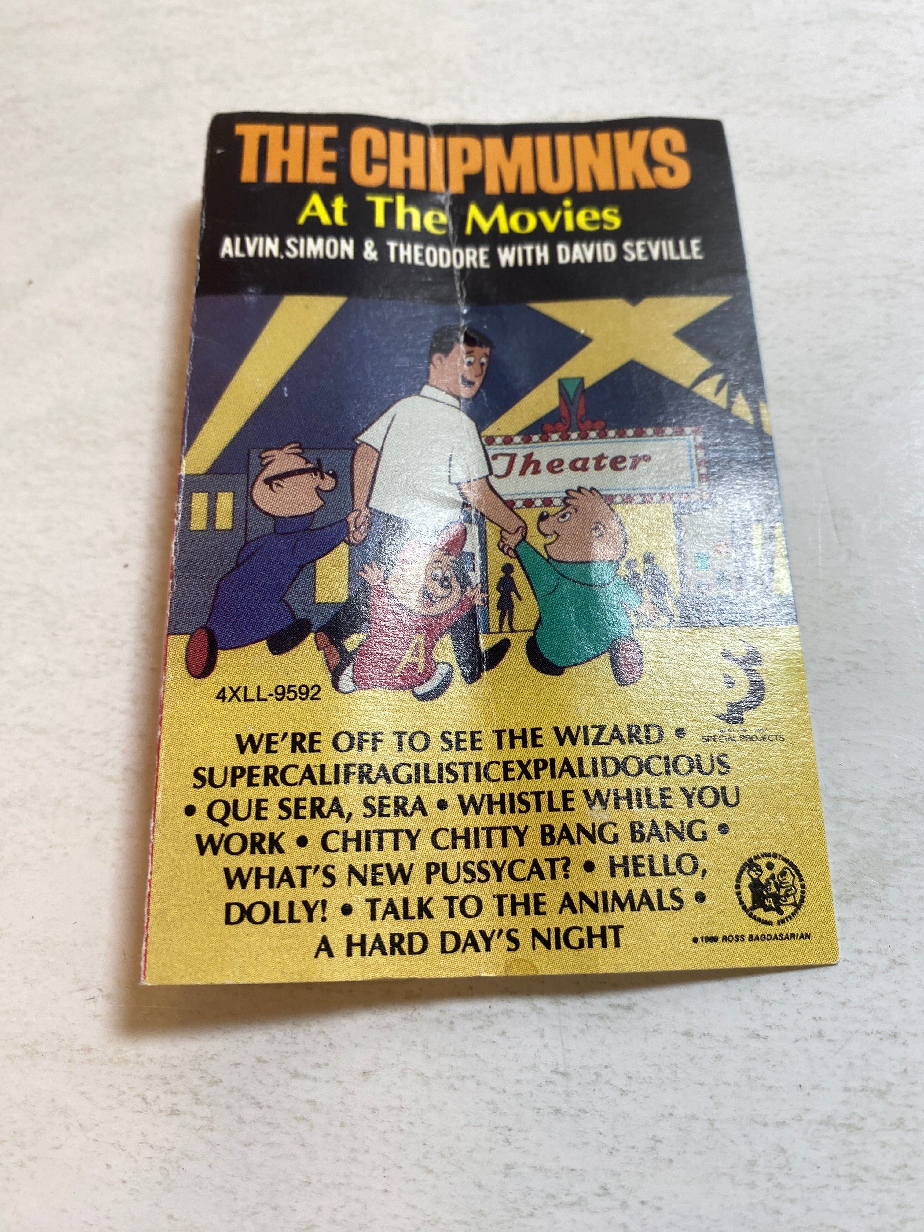 The Chipmunks at the Movies Cassette Tape 1987