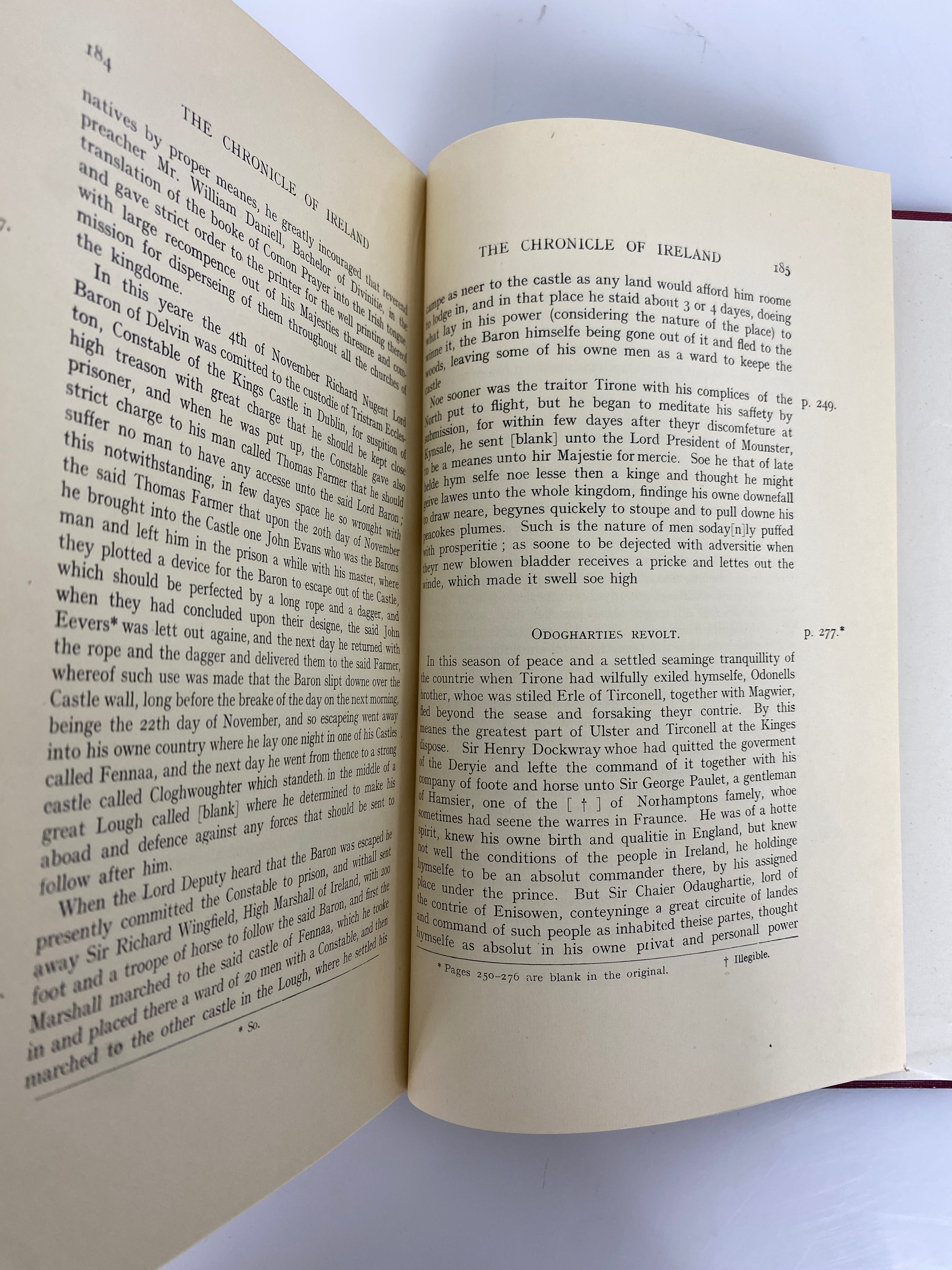 The Chronicle of Ireland 1584-1608 by James Perrott 1933 Ex-Library HC