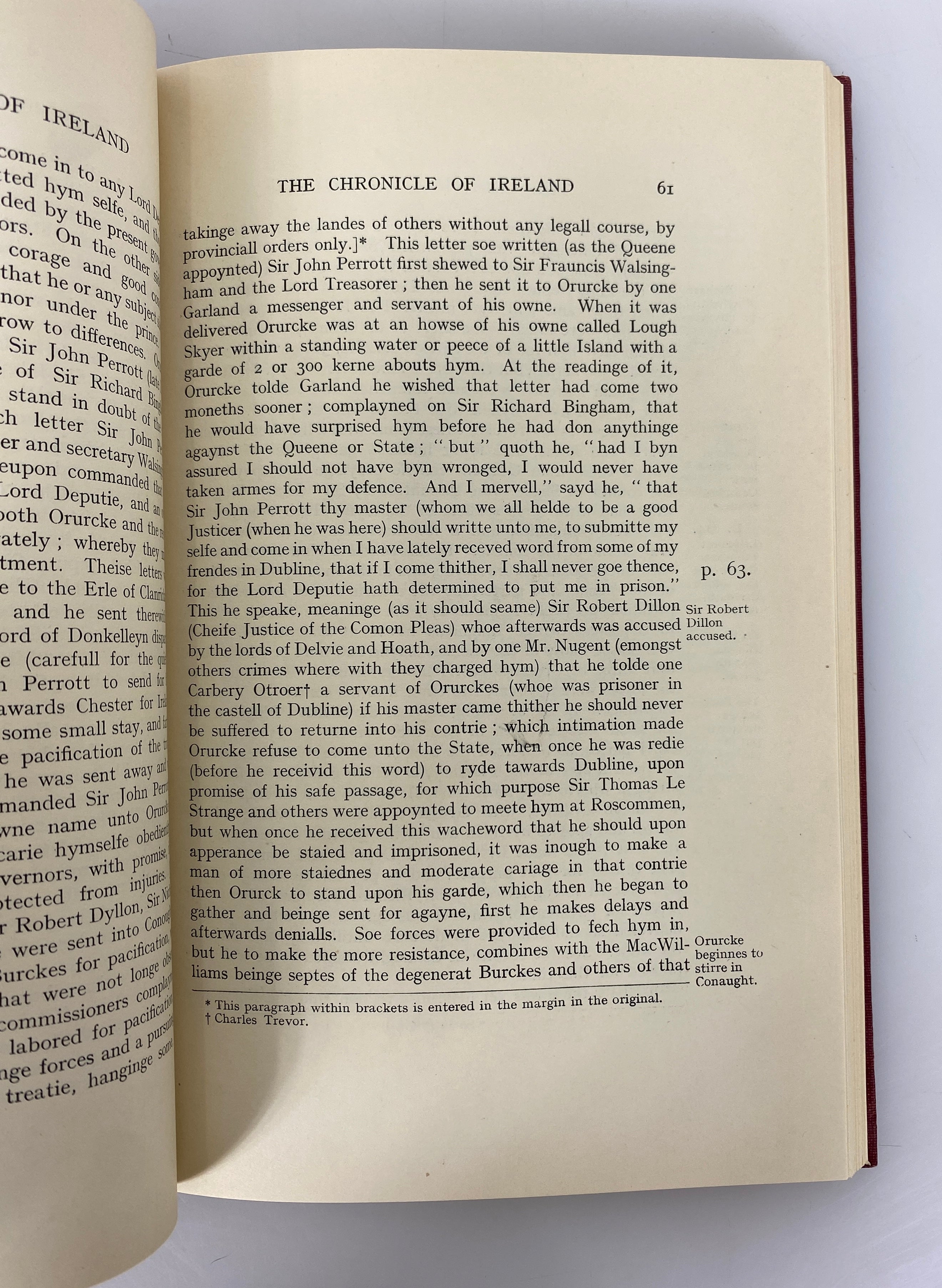 The Chronicle of Ireland 1584-1608 by James Perrott 1933 Ex-Library HC
