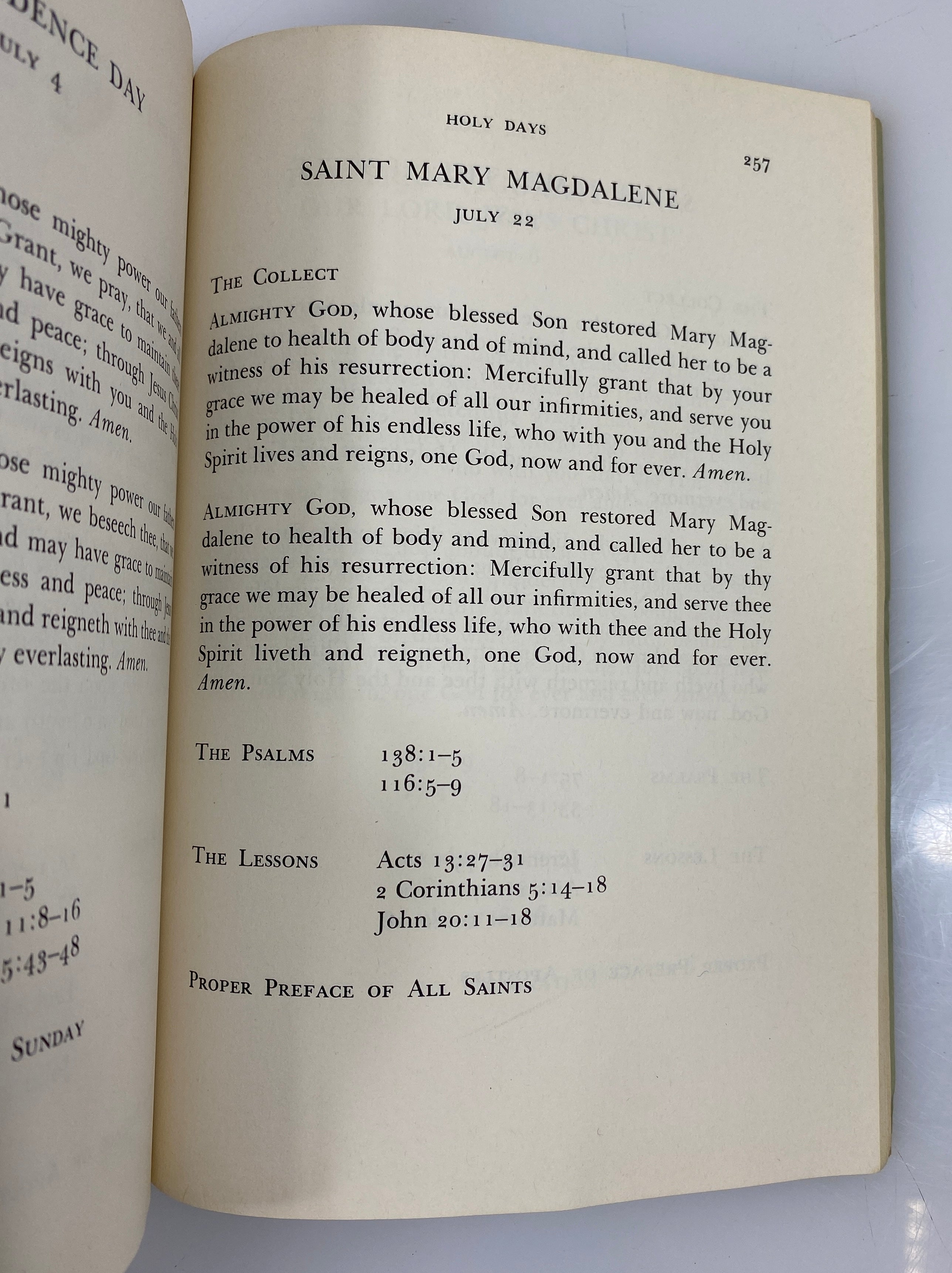 The Church Year Calendar & Proper of the Sundays & Other Holy Days 1970 SC