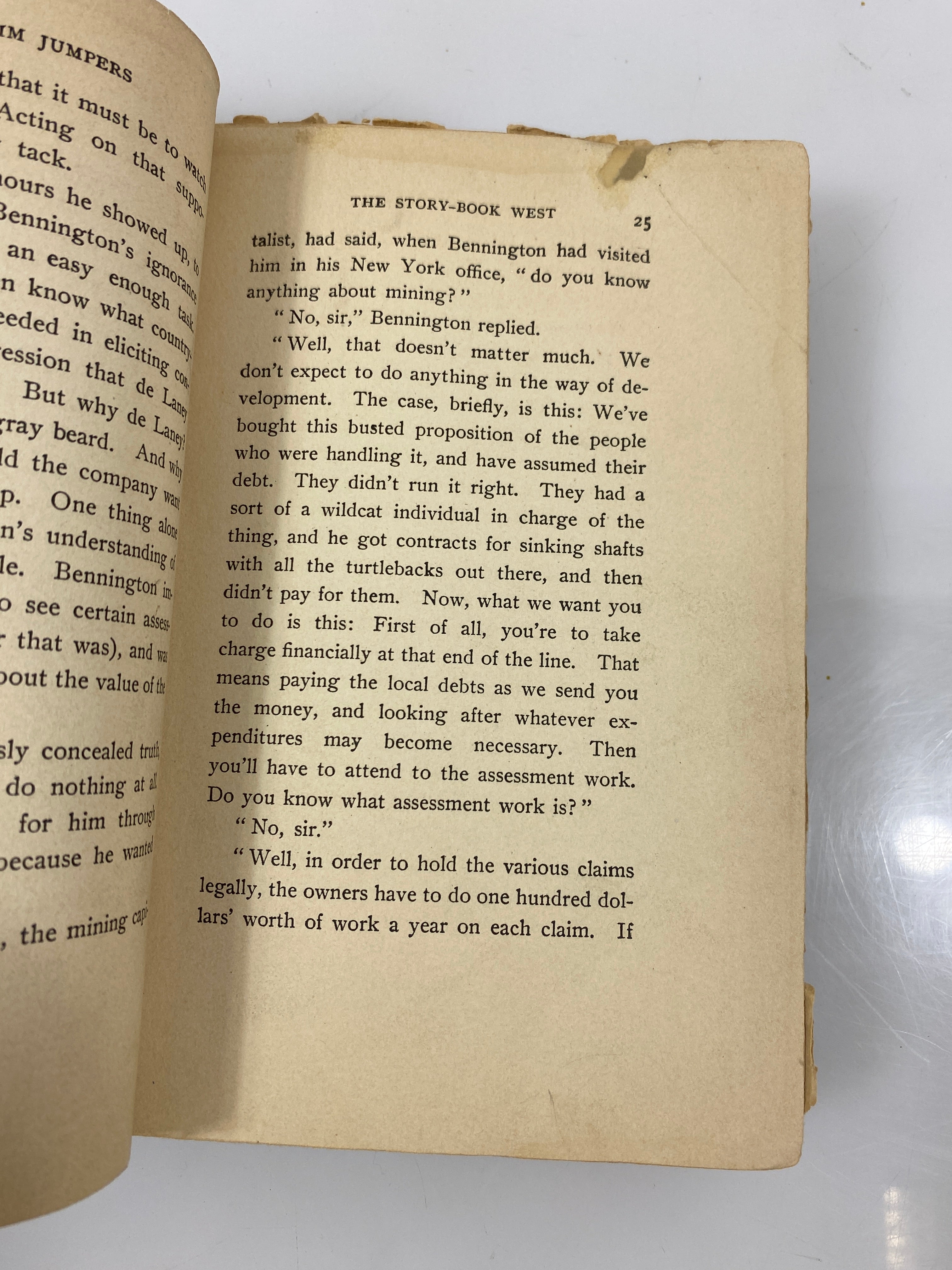 The Claim Jumper by Steward Edward White 1901 HC