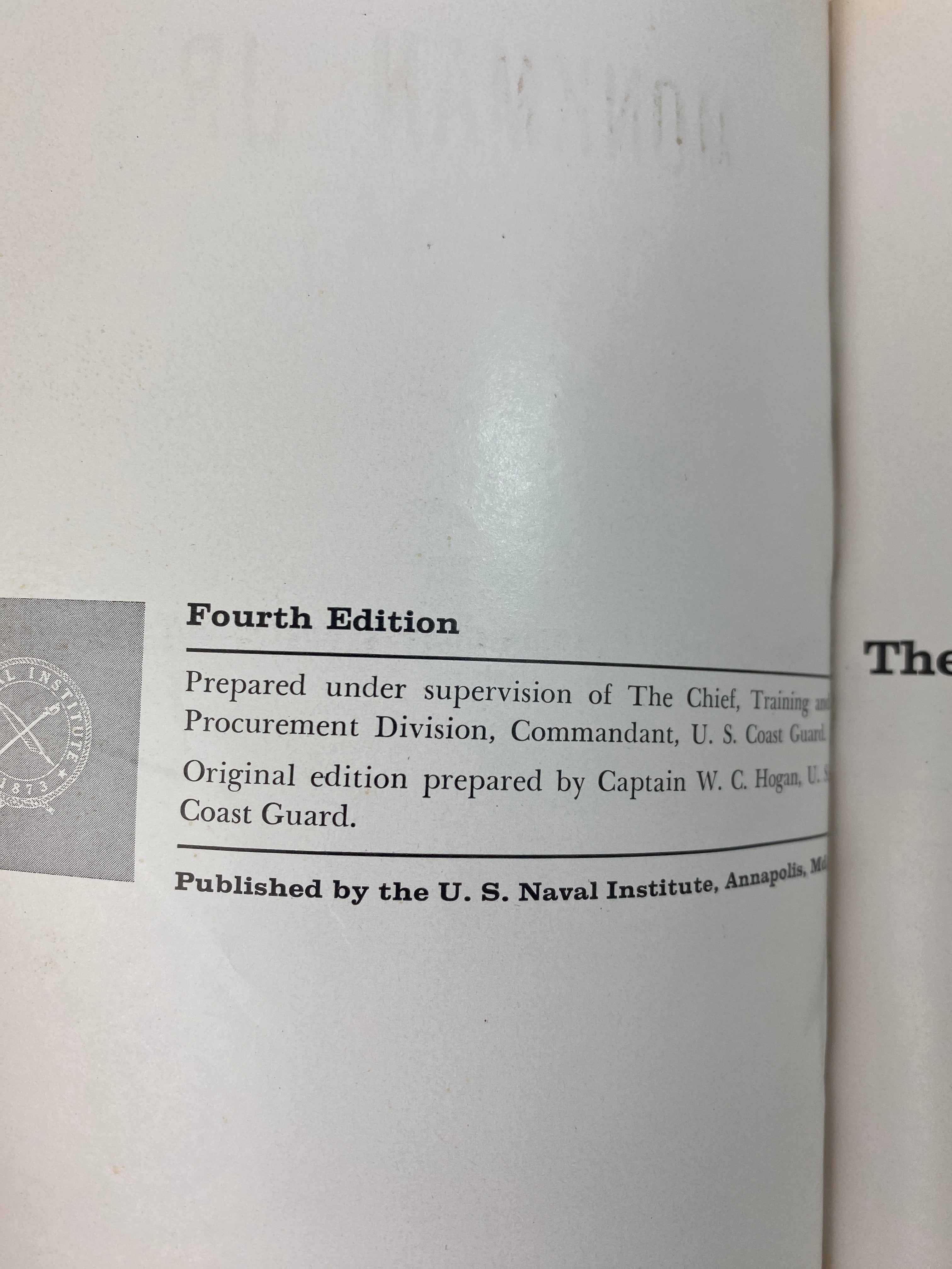 The Coast Guardsman's Manual 4th Edition 1964 SC