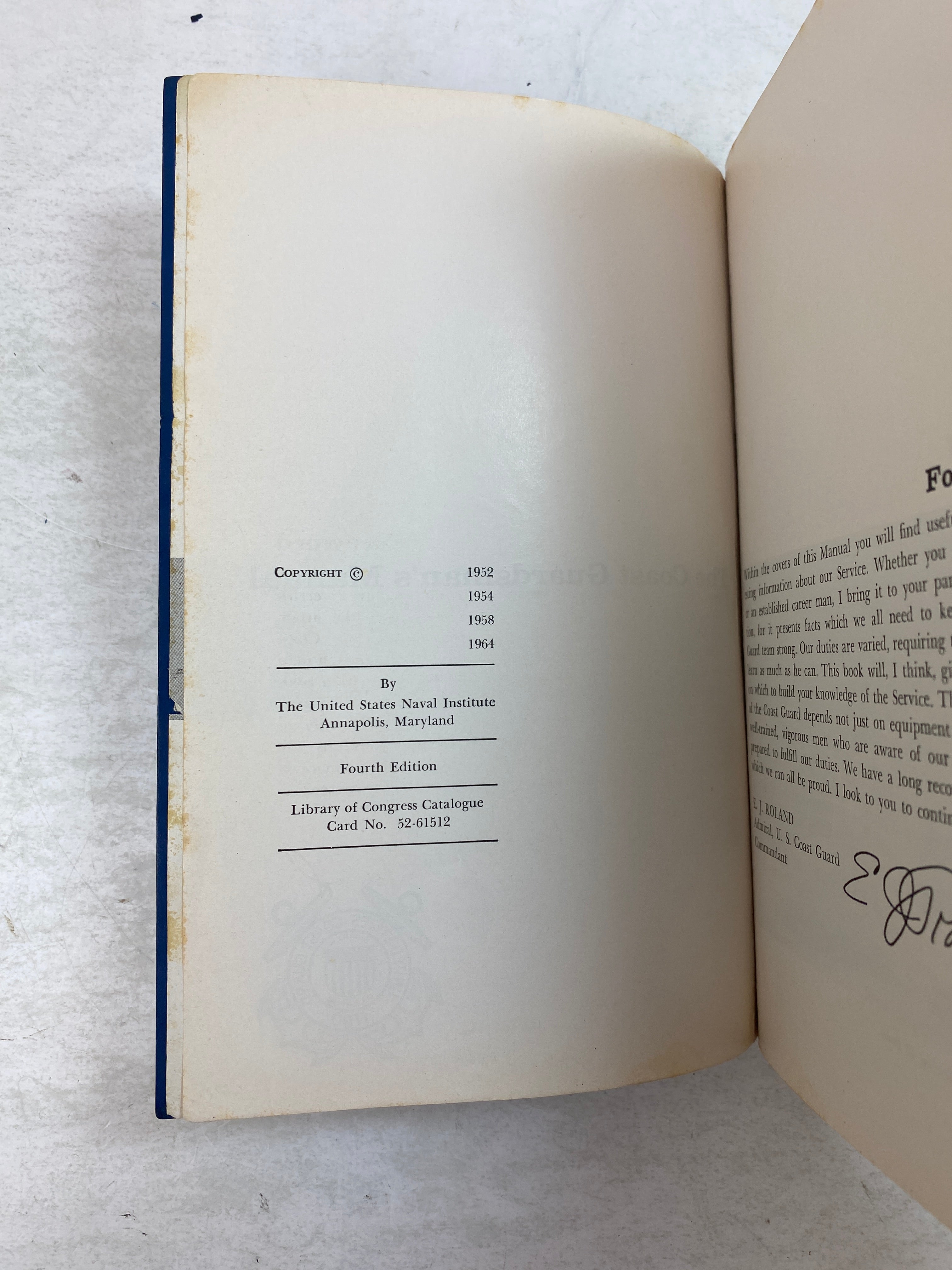 The Coast Guardsman's Manual 4th Edition 1964 SC