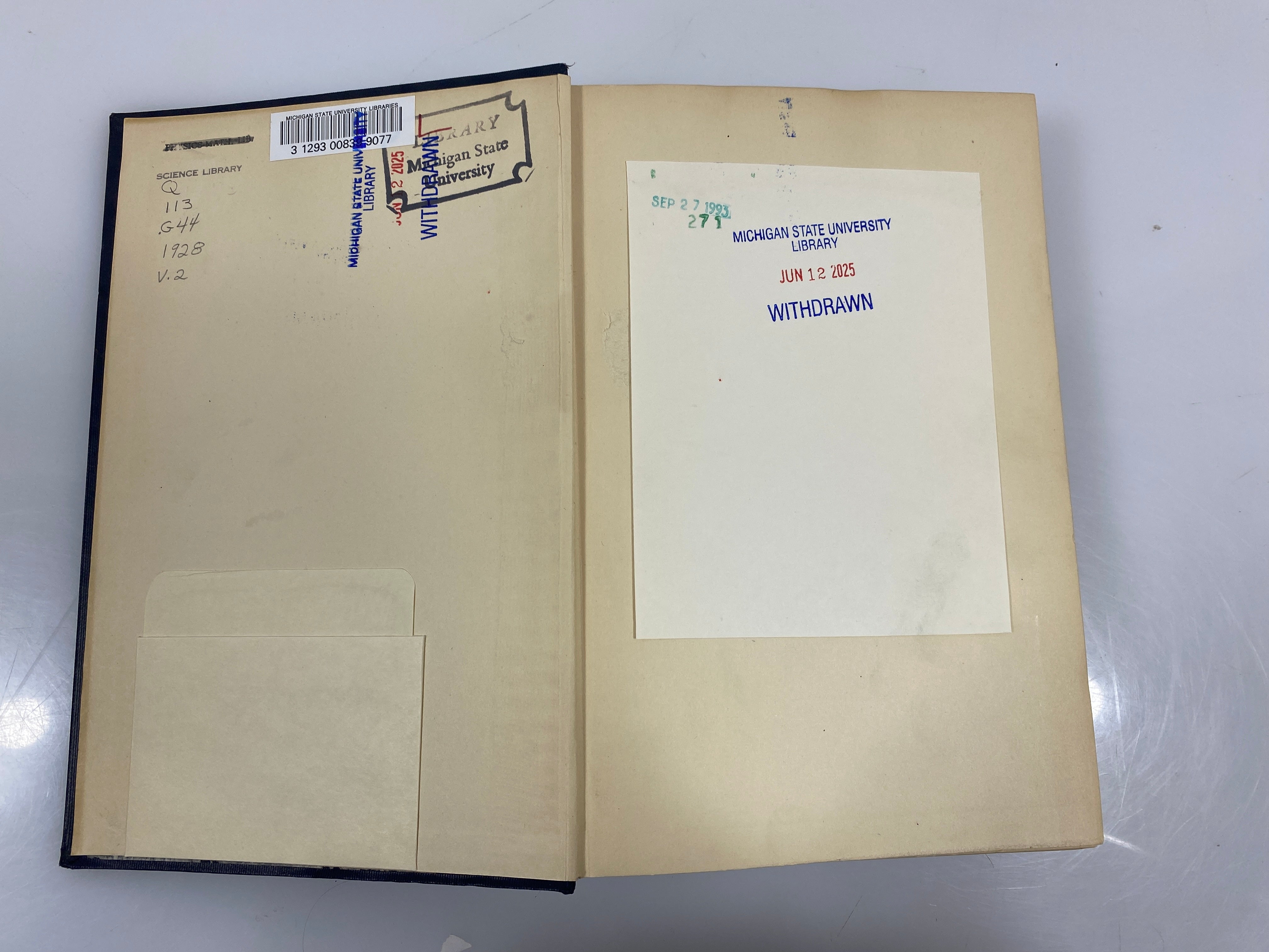 The Collected Works of J. Willard Gibbs Vol. 1-2 1928 Ex-Library HC