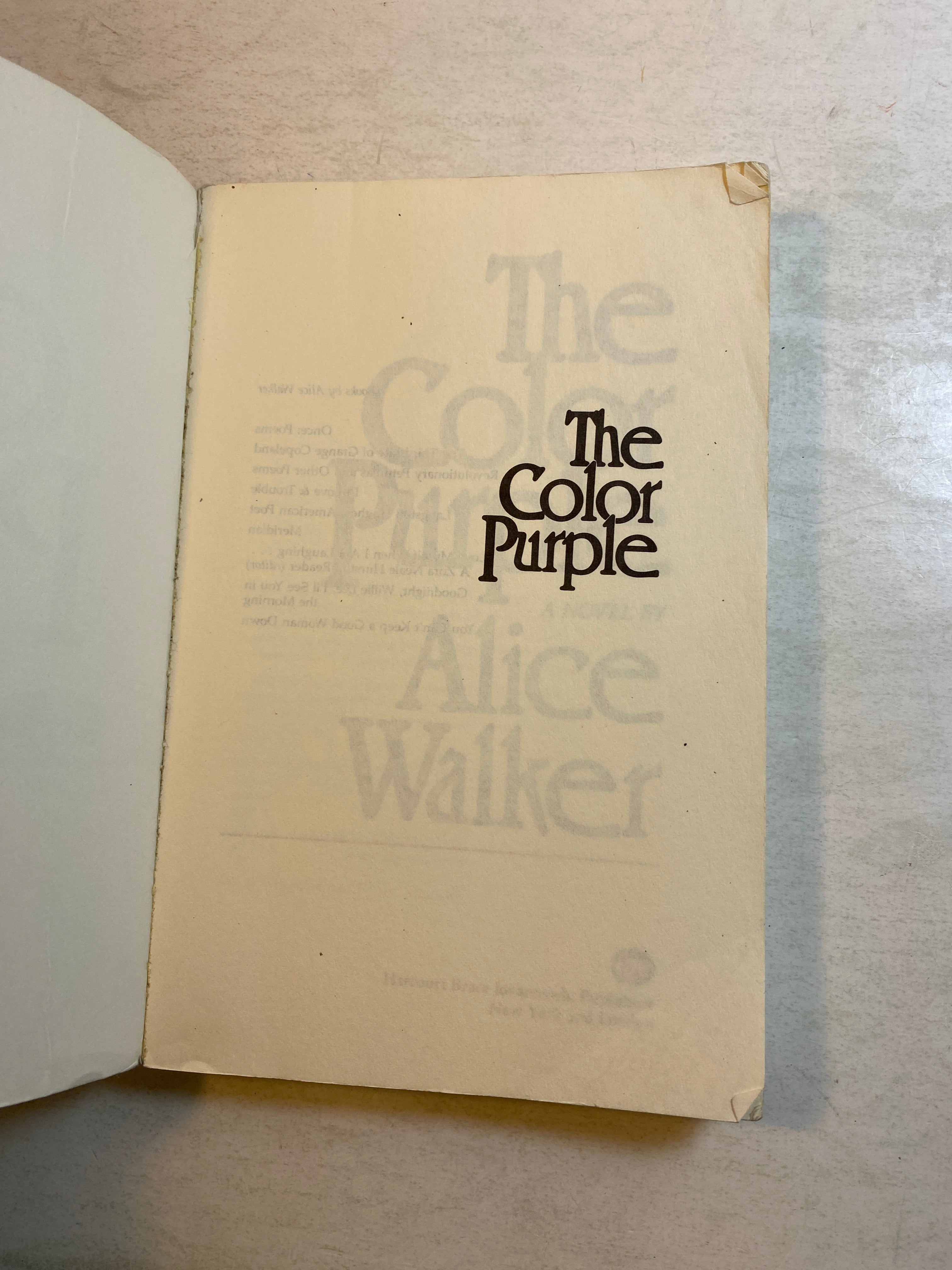 The Color Purple by Alice Walker SC 1982