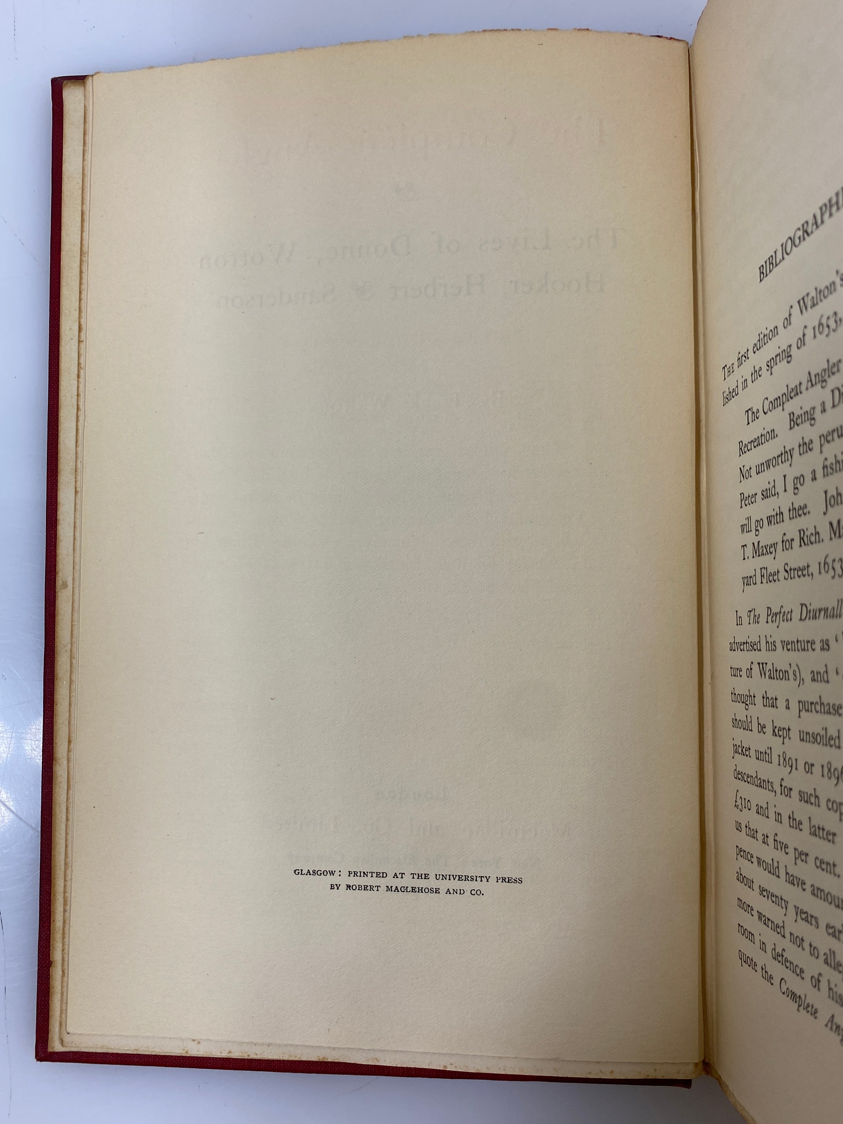 The Complete Angler by Izaak Walton 1901 Macmillan Co Antique HC