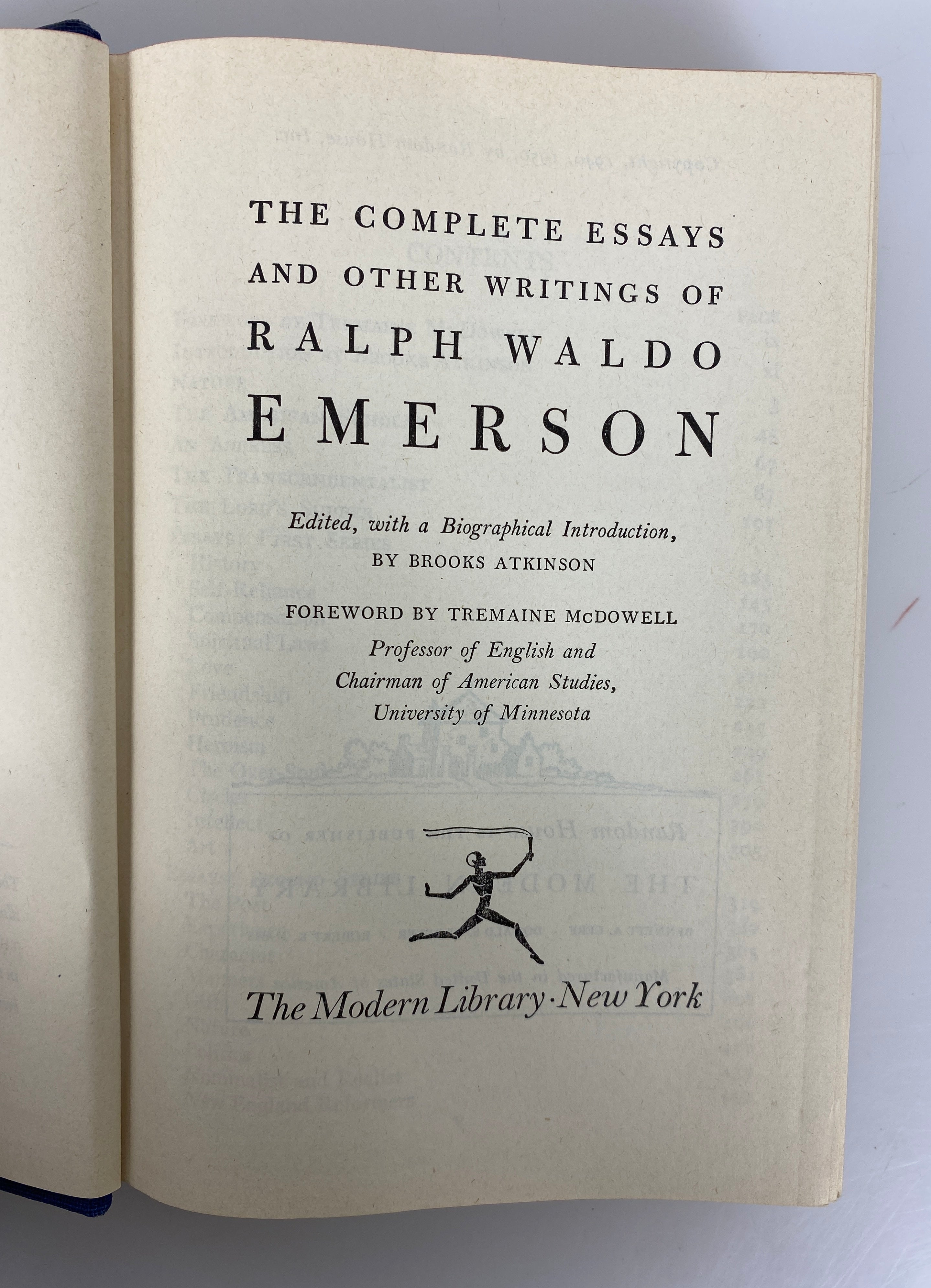 The Complete Essays & Other Writings of Ralph Waldo Emerson 1950 HCDJ