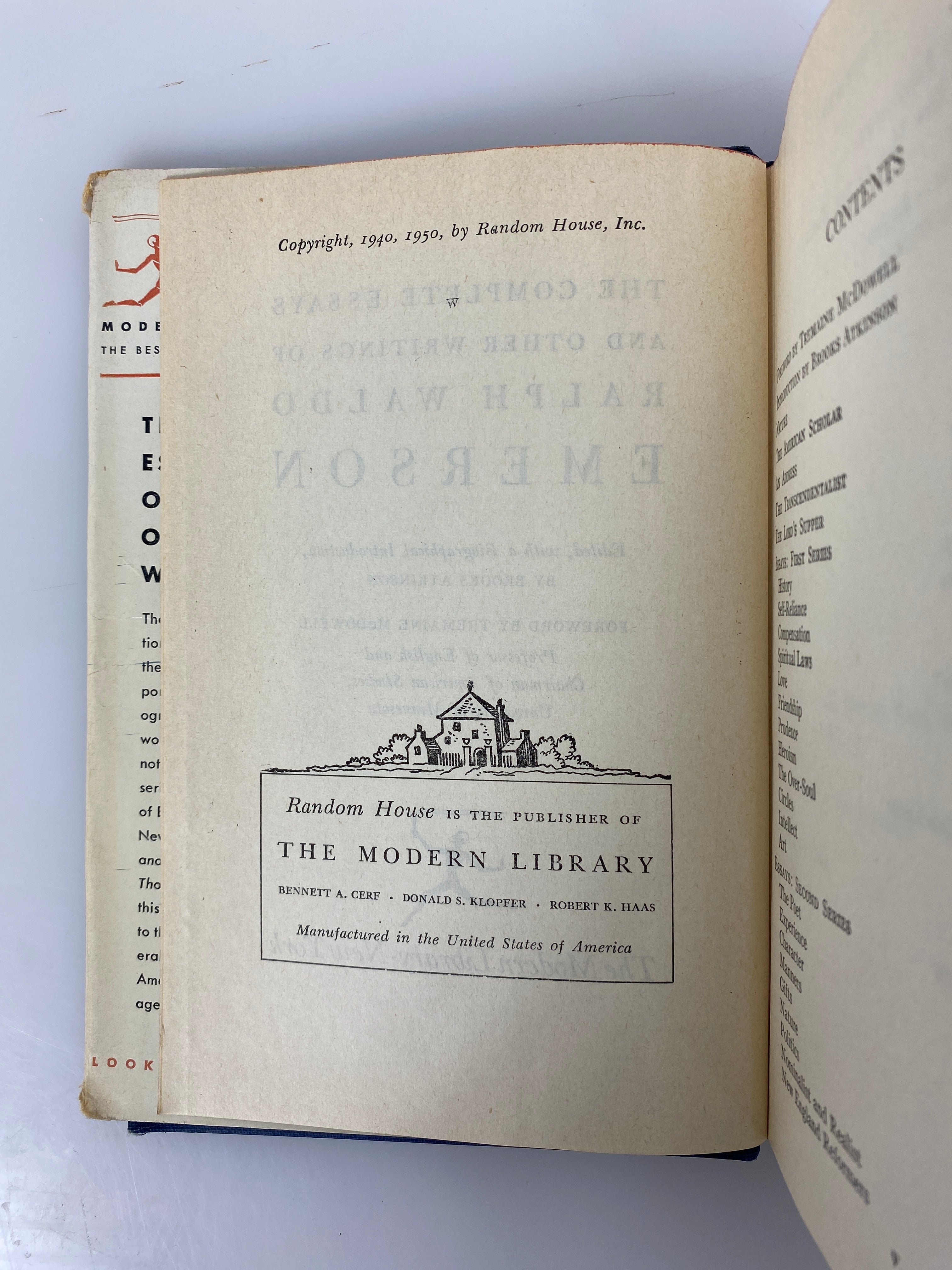 The Complete Essays & Other Writings of Ralph Waldo Emerson 1950 HCDJ