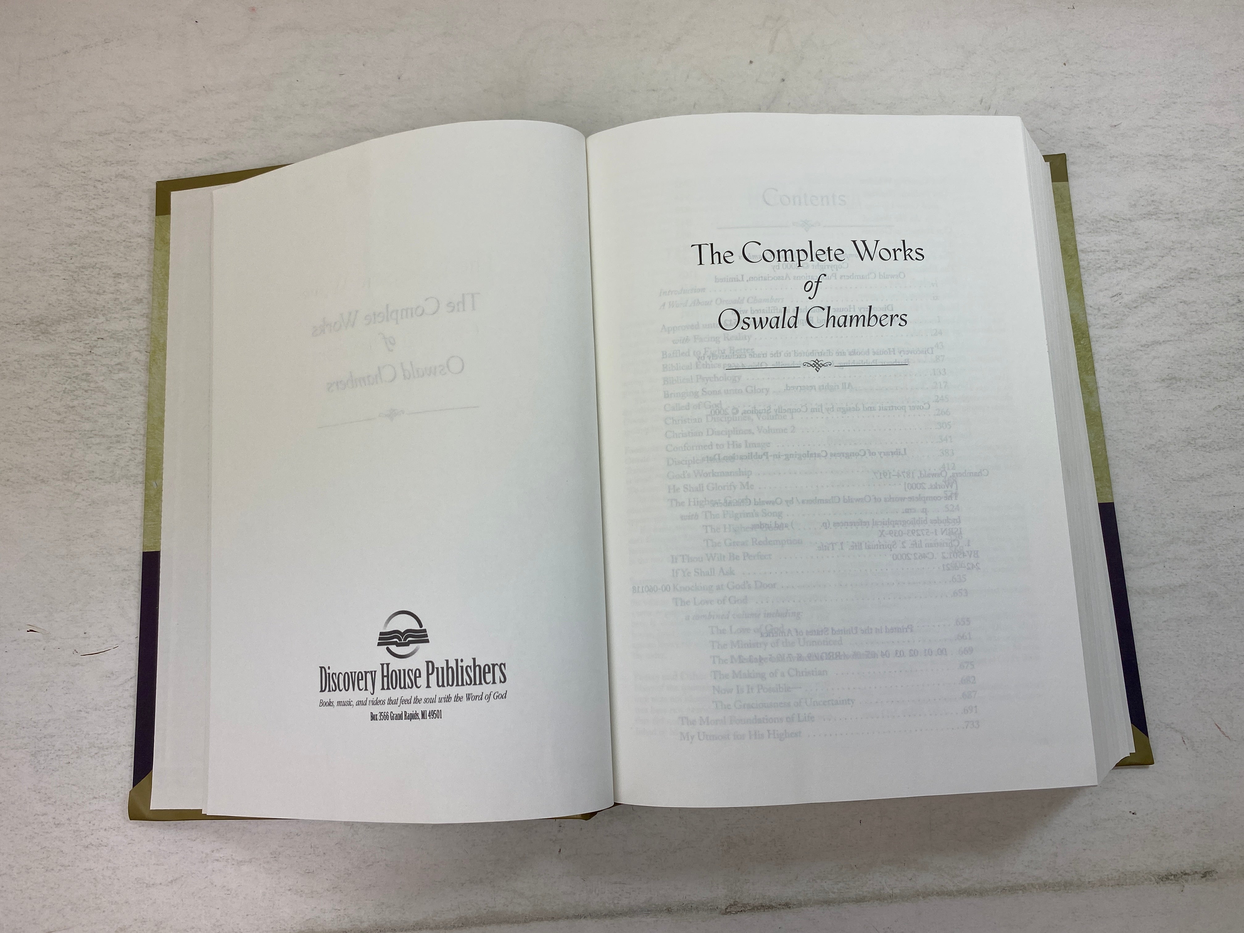 The Complete Works of Oswald Chambers Discovery house Publishers 2000 HC