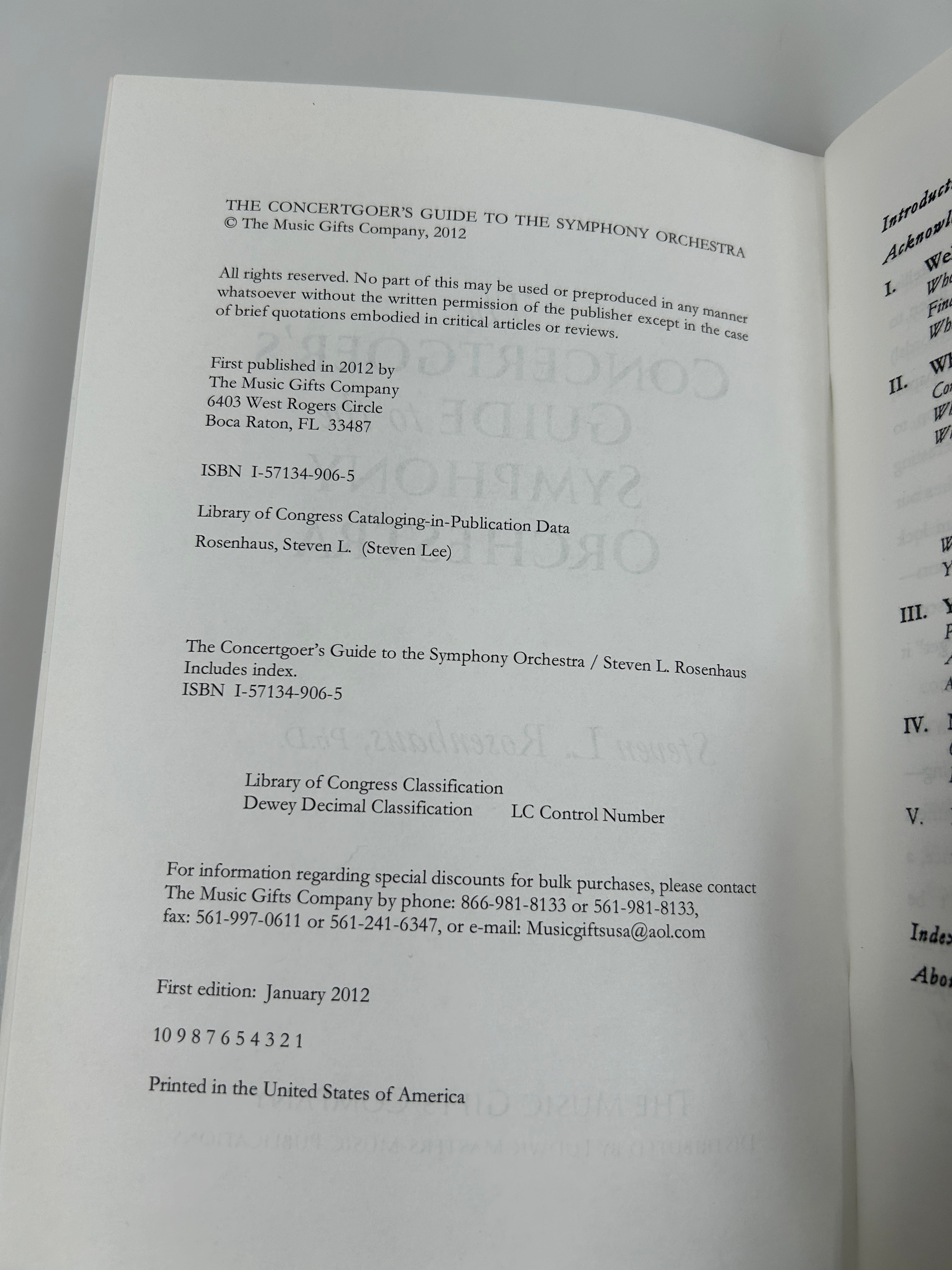 The Concertgoer's Guide to the Symphony Orchestra by Steven L. Rosenhaus