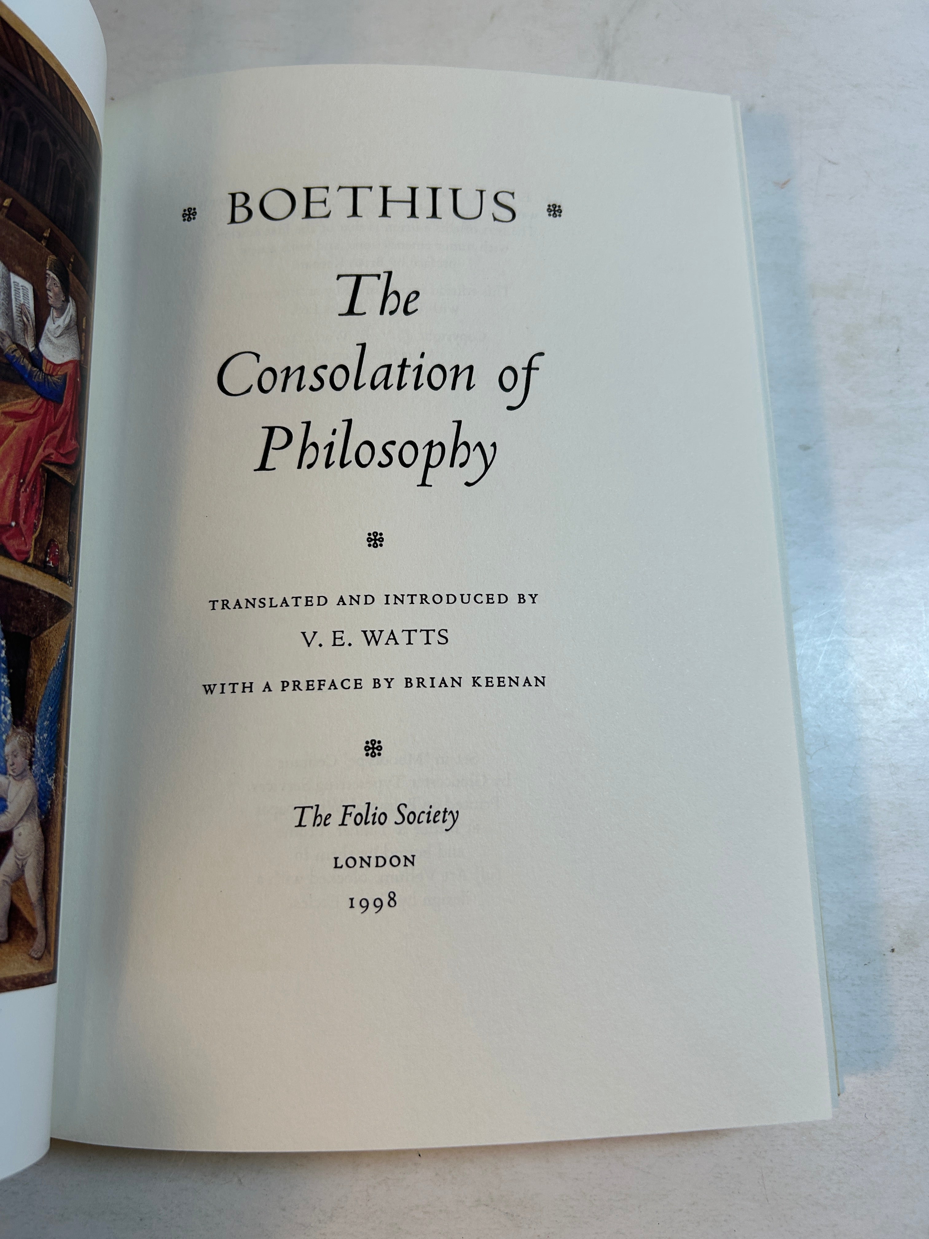 The Consolation of Philosophy by Boethius Folio Society w/slipcase 1998 HC