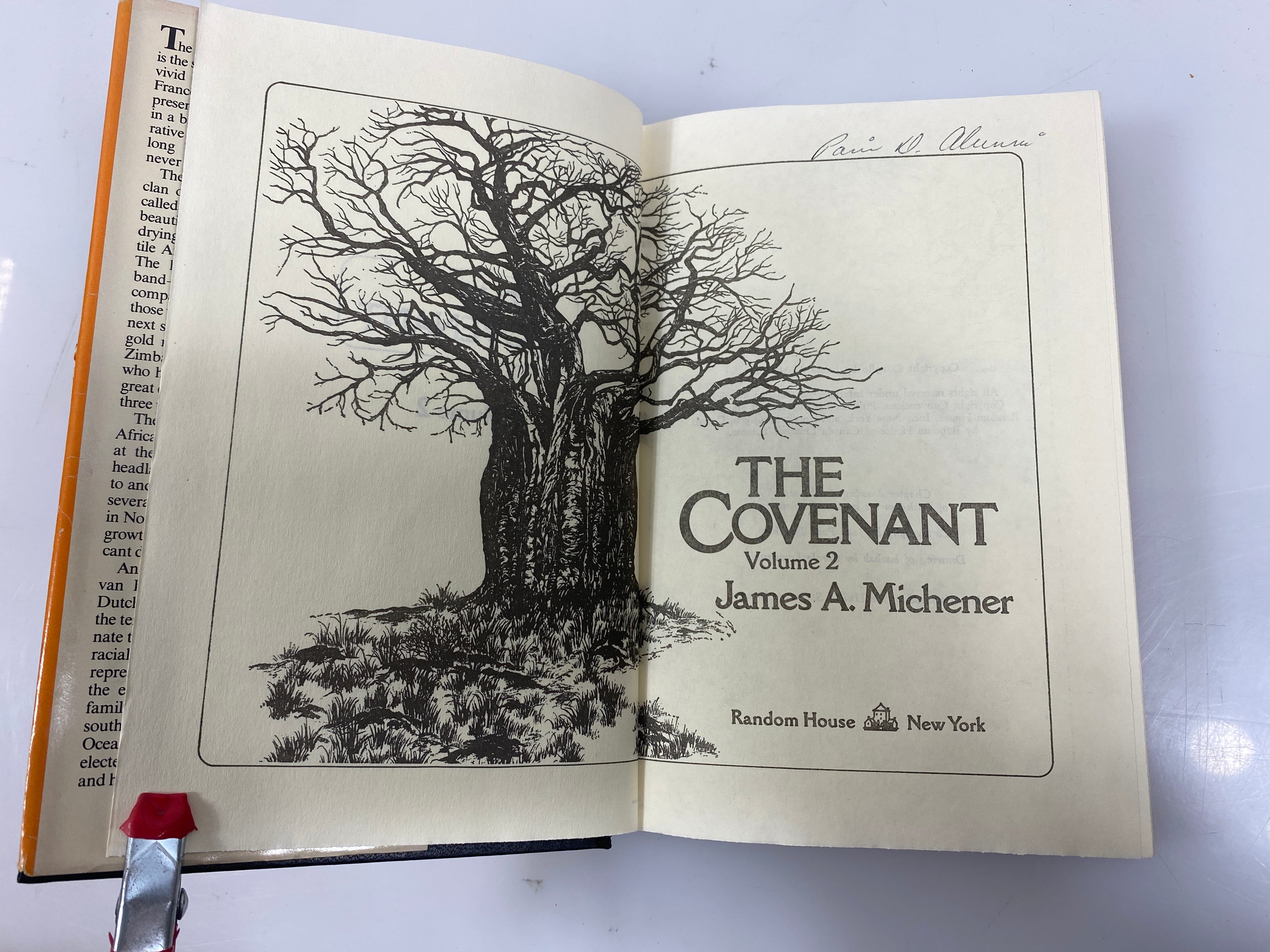 The Covenant Vol. II by James Michener Random House 1980 HCDJ