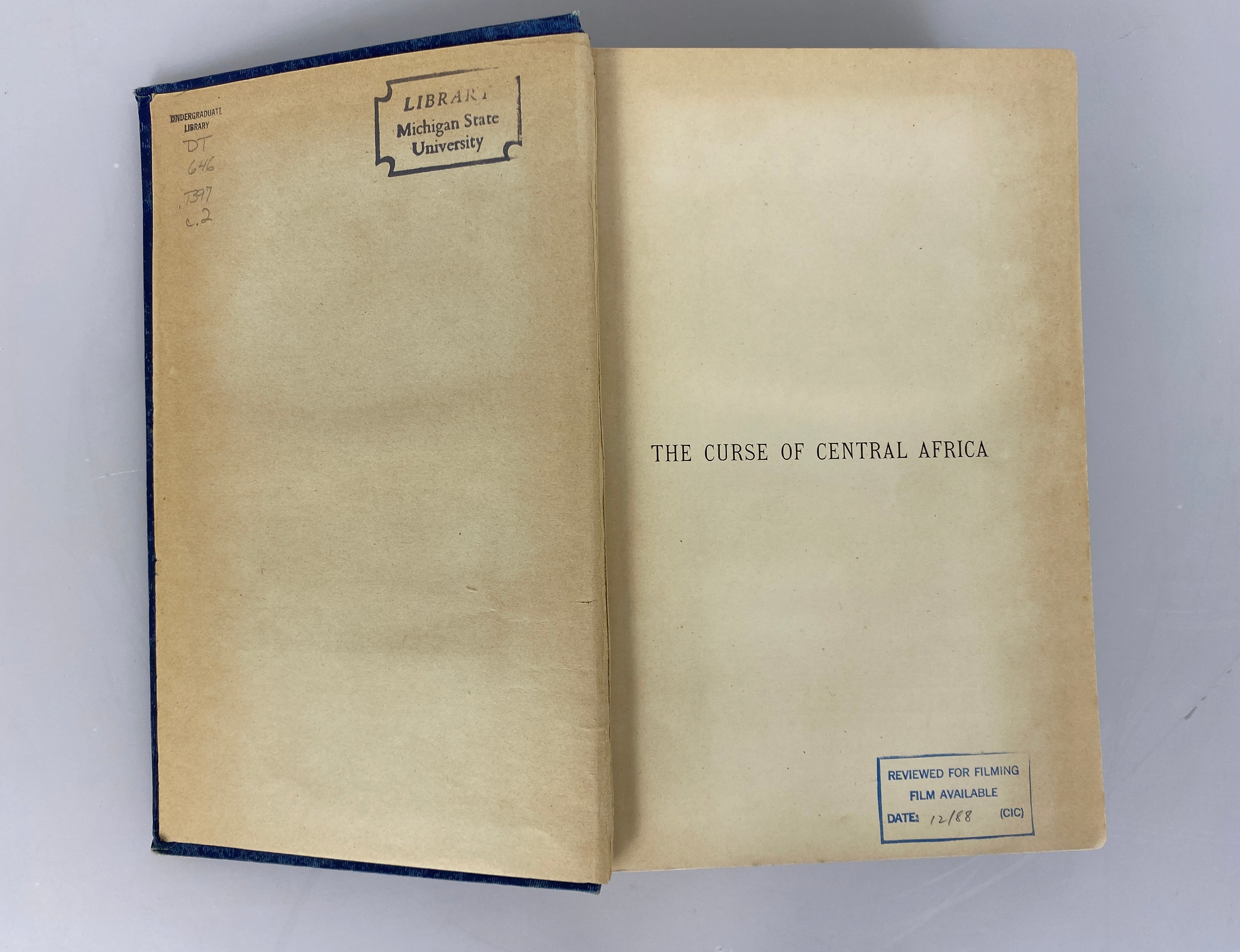 The Curse of Central Africa Captain Guy Burrows 1903 1st Edition Ex-Library HC