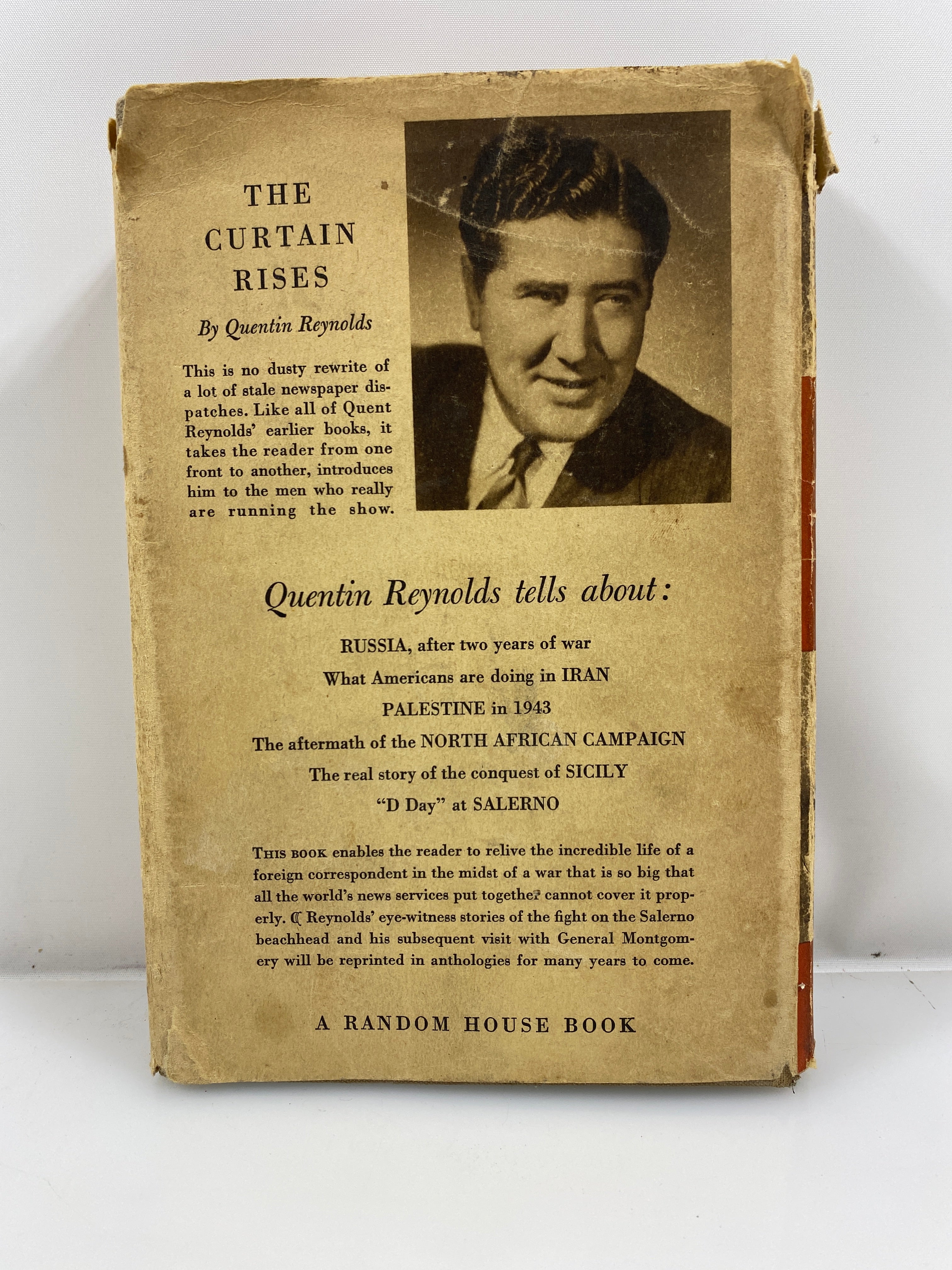 The Curtain Rises by Reynolds Random House 1944 2nd Print HCDJ