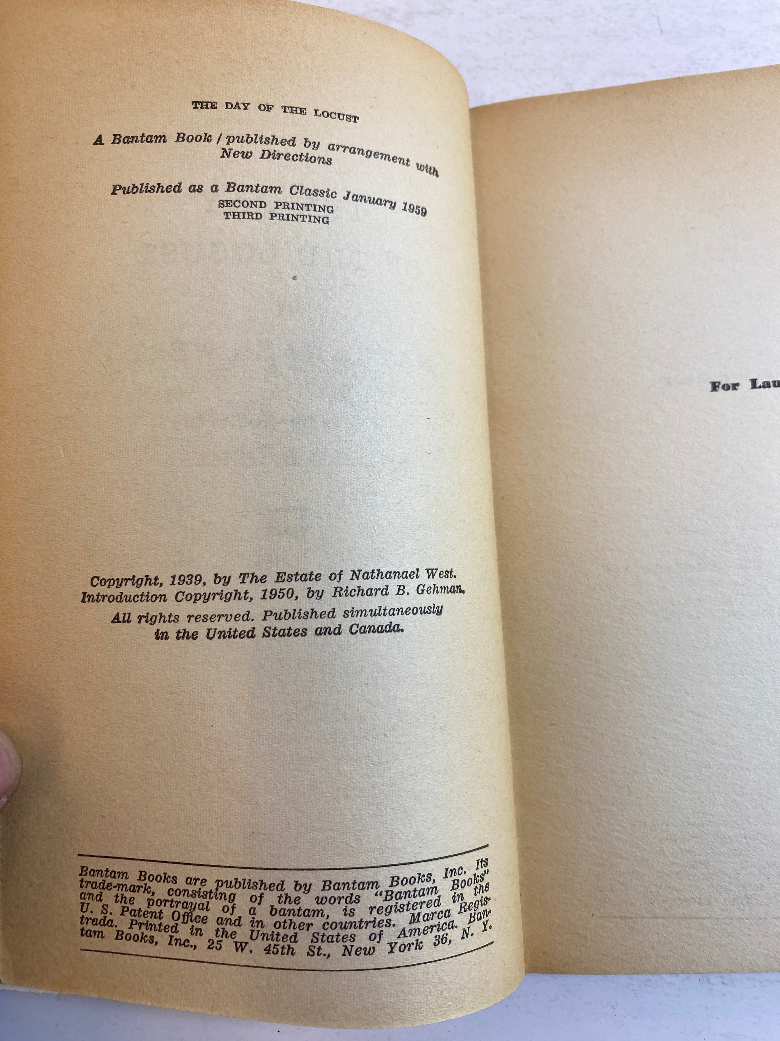 The Day of the Locust Nathanael West SC 1959