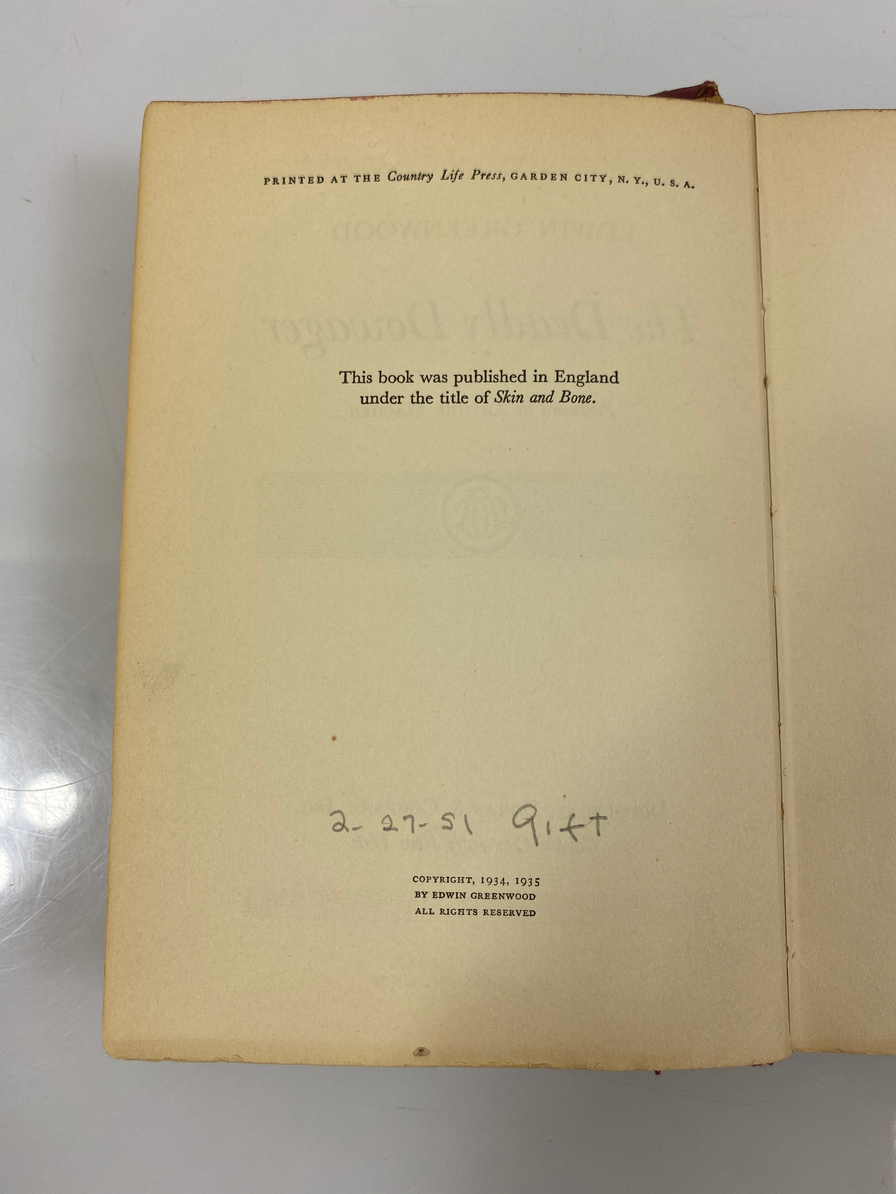 The Deadly Dowager by Greenwood Ex-library 1935 HC